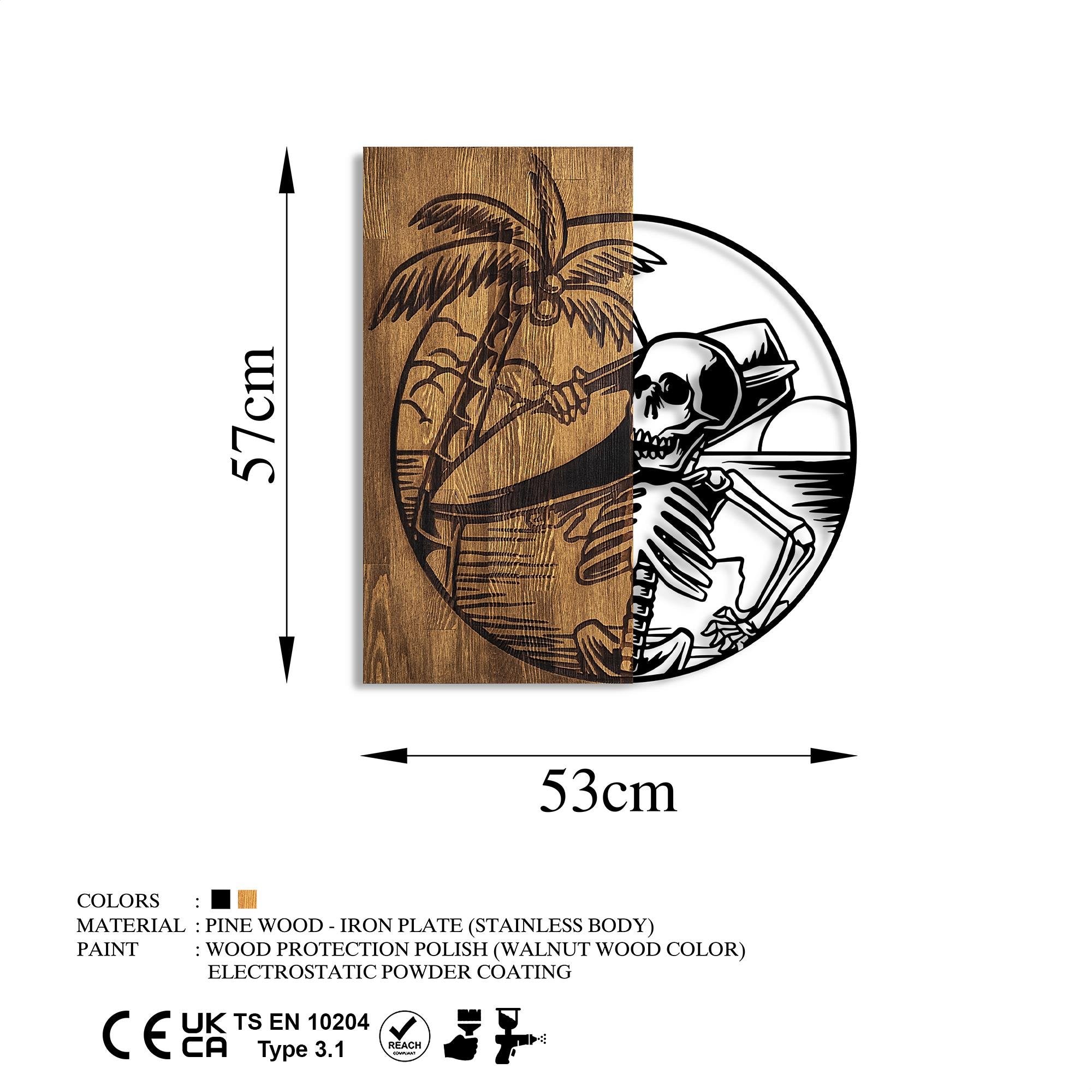 MA-404 Ahşap Metal Duvar Tablosu | ByLamp