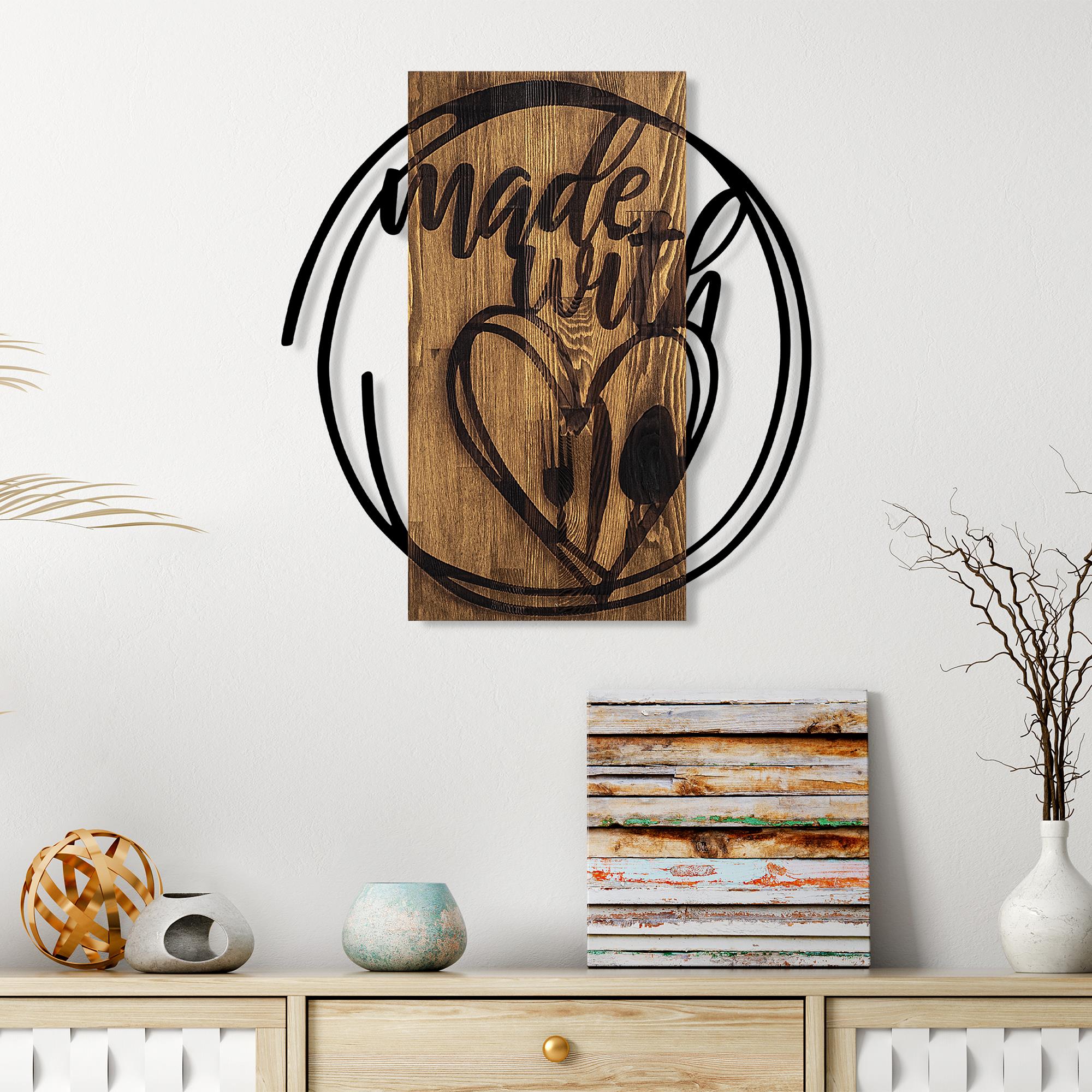 MA-405 Ahşap Metal Duvar Tablosu | ByLamp