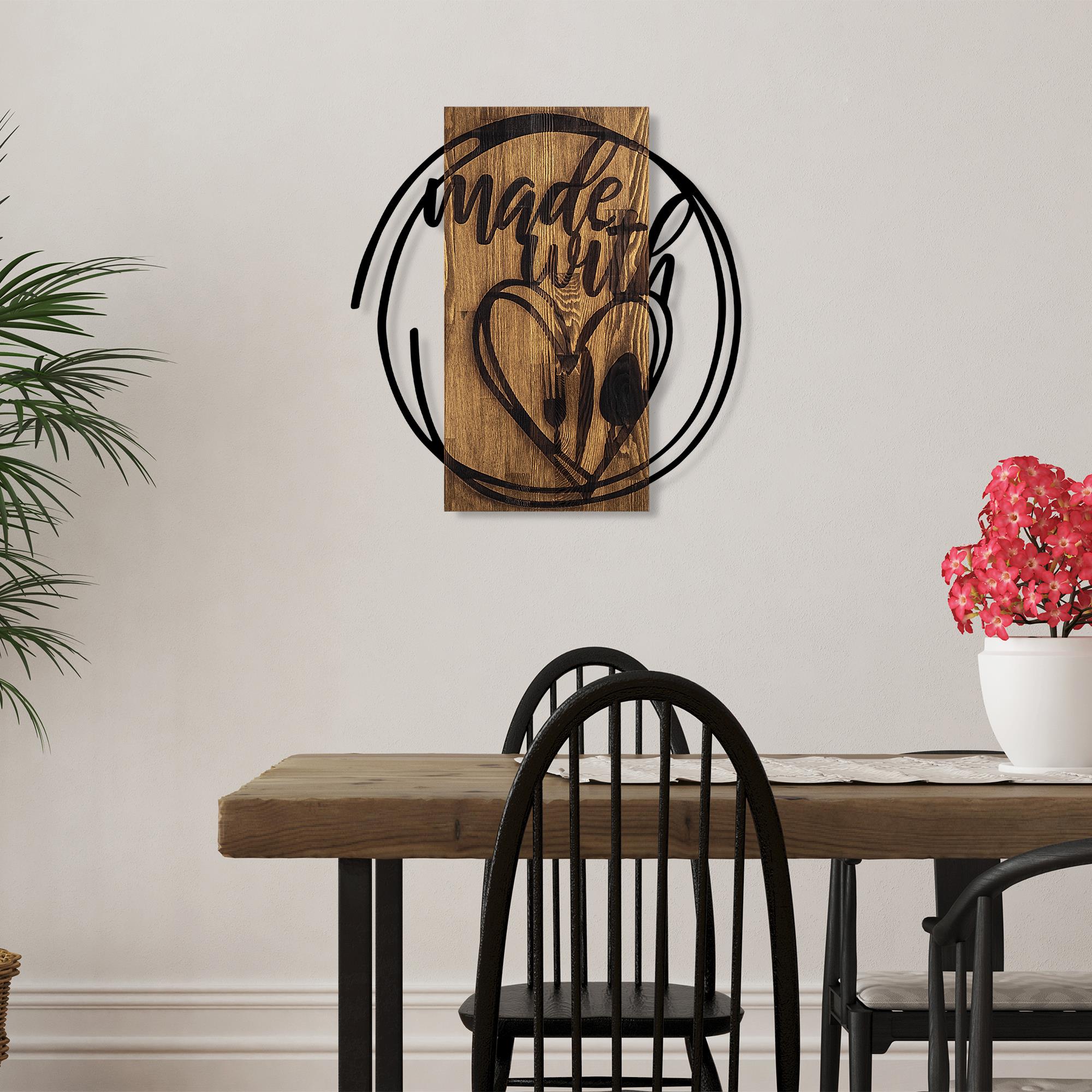 MA-405 Ahşap Metal Duvar Tablosu | ByLamp