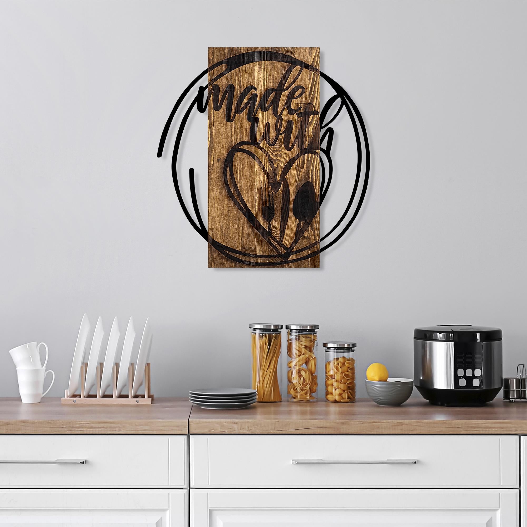 MA-405 Ahşap Metal Duvar Tablosu | ByLamp