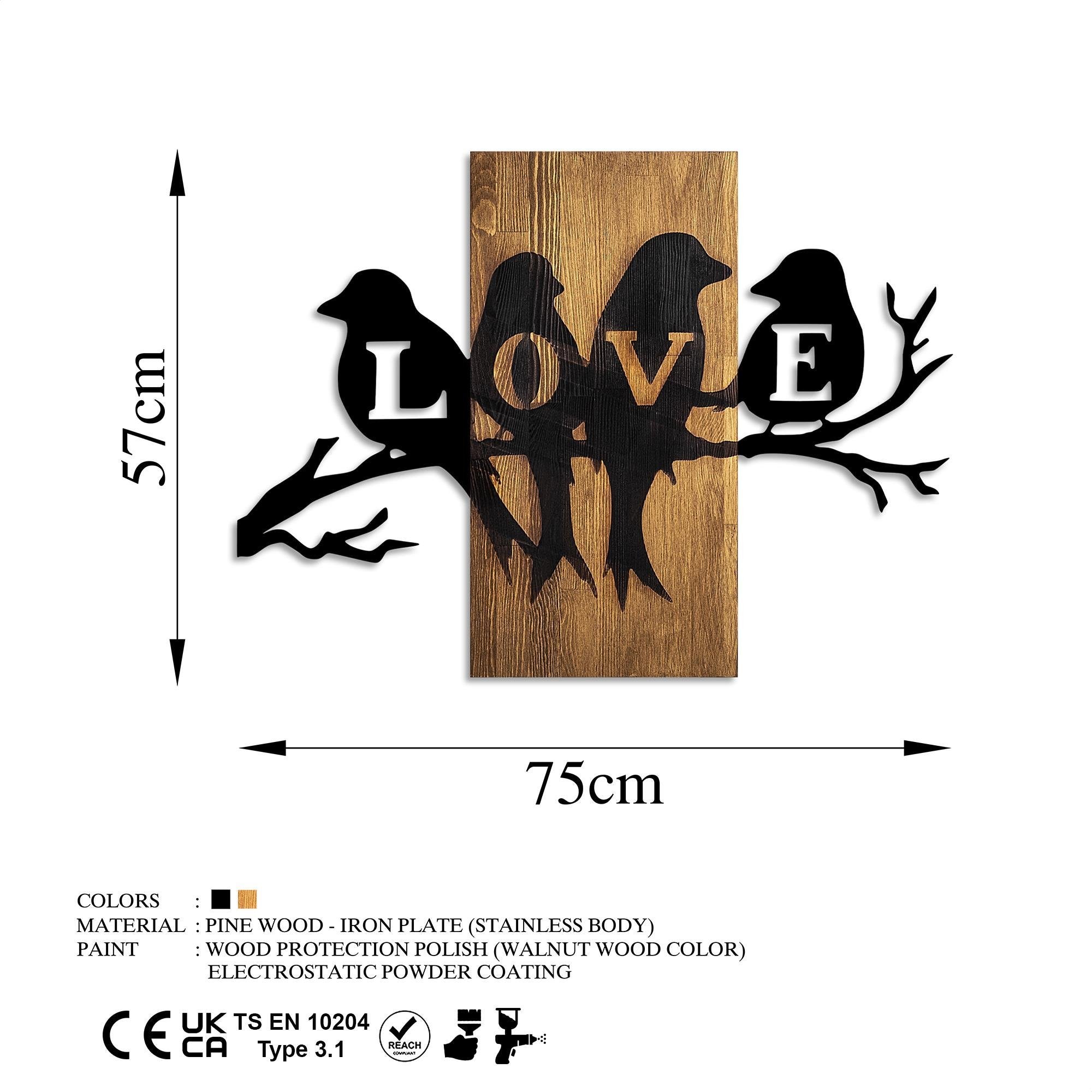 MA-408 Ahşap Metal Duvar Tablosu | ByLamp