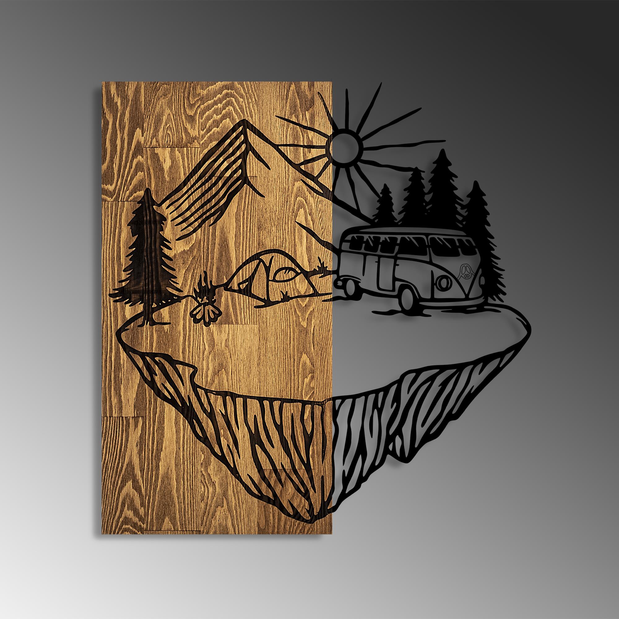 MA-410 Ahşap Metal Duvar Tablosu | ByLamp