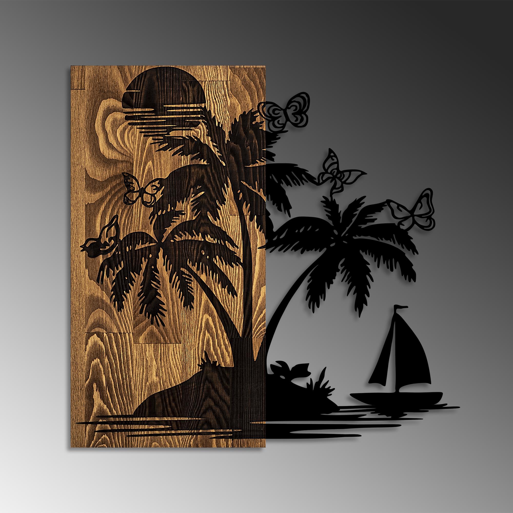 MA-411 Ahşap Metal Duvar Tablosu | ByLamp