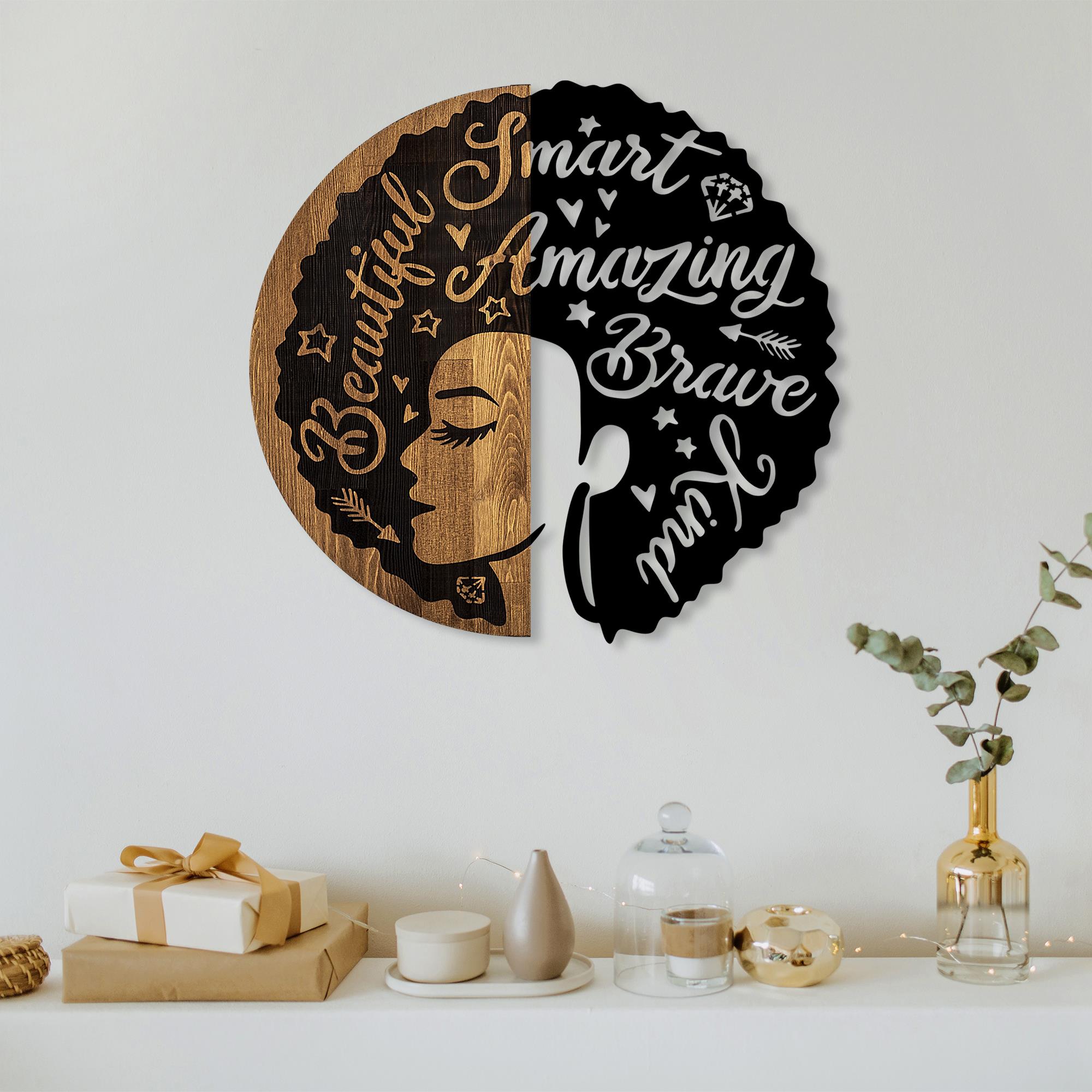 MA-412 Ahşap Metal Duvar Tablosu | ByLamp