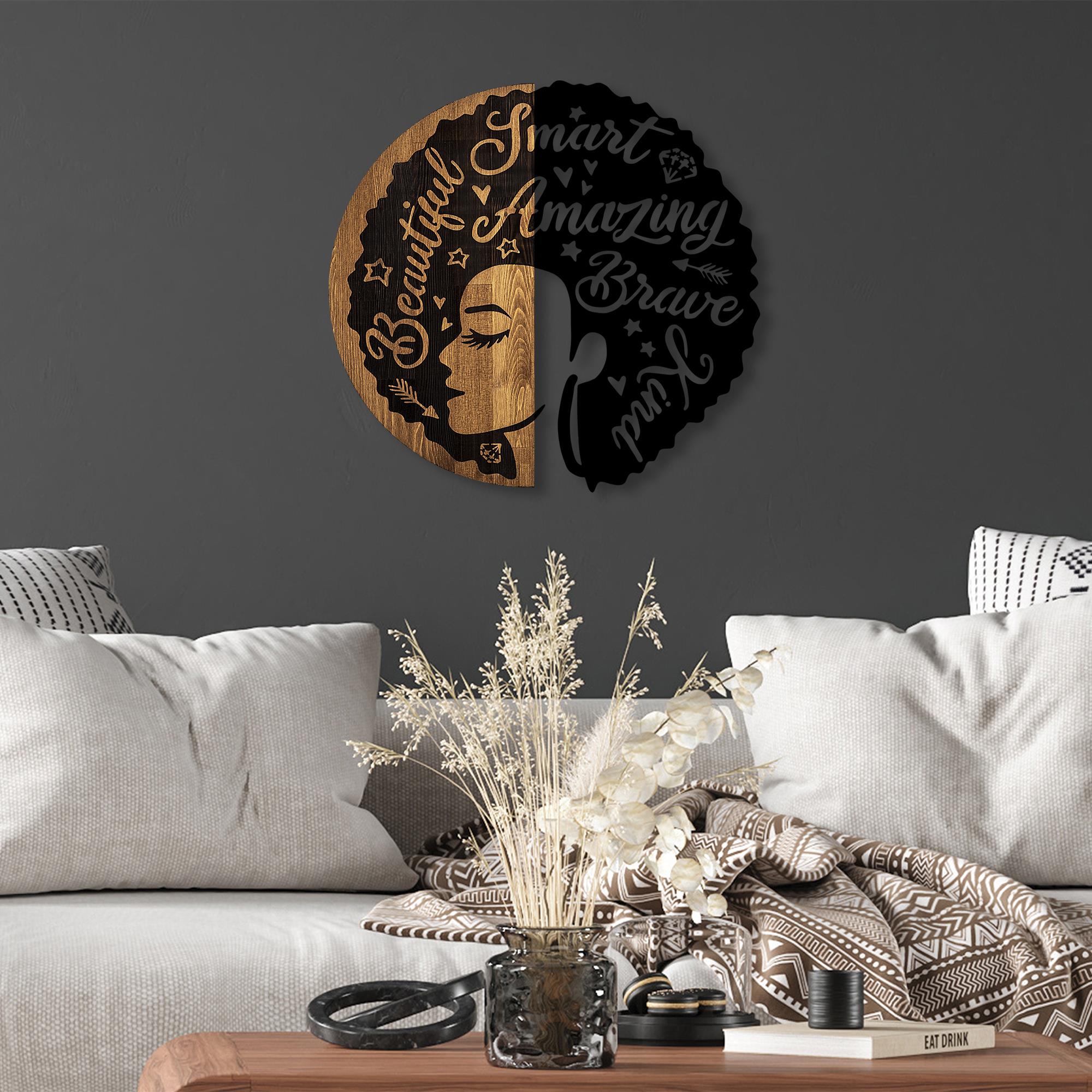 MA-412 Ahşap Metal Duvar Tablosu | ByLamp