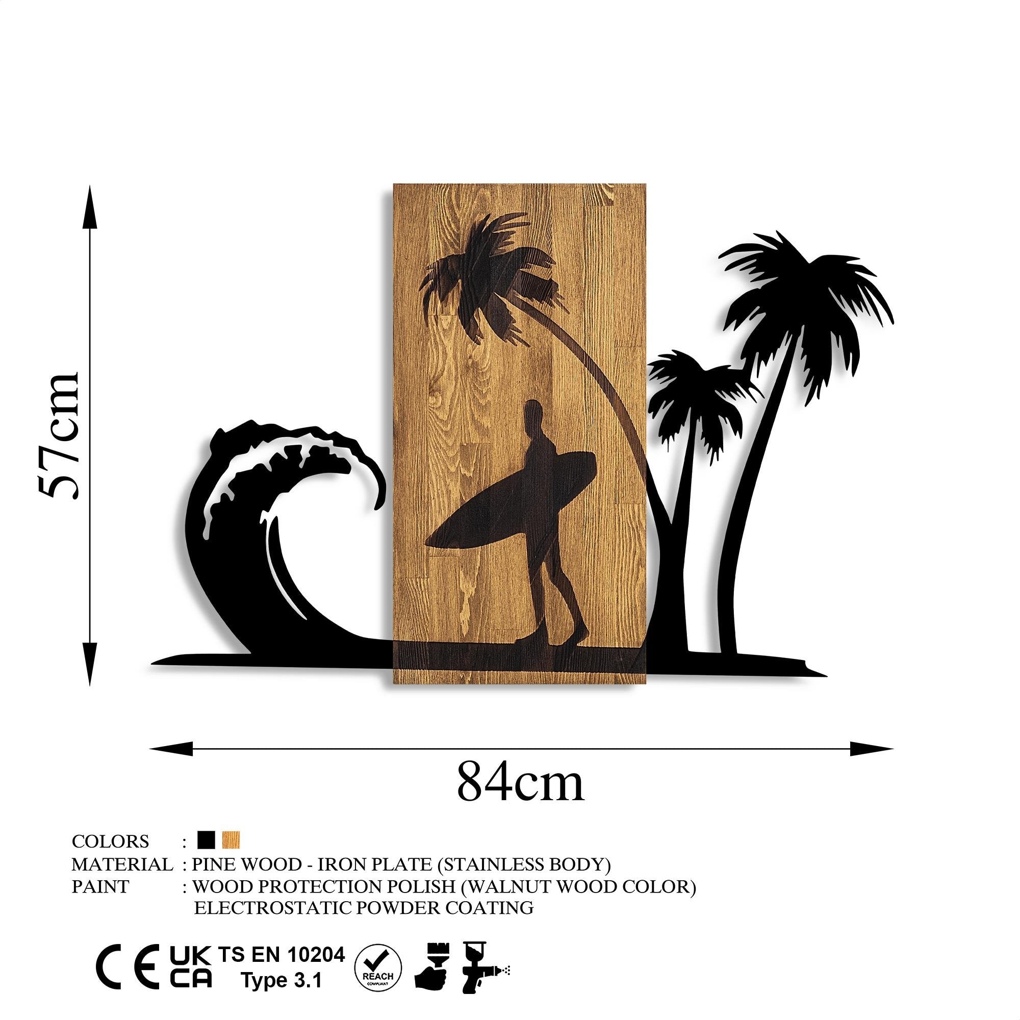 MA-413 Ahşap Metal Duvar Tablosu | ByLamp