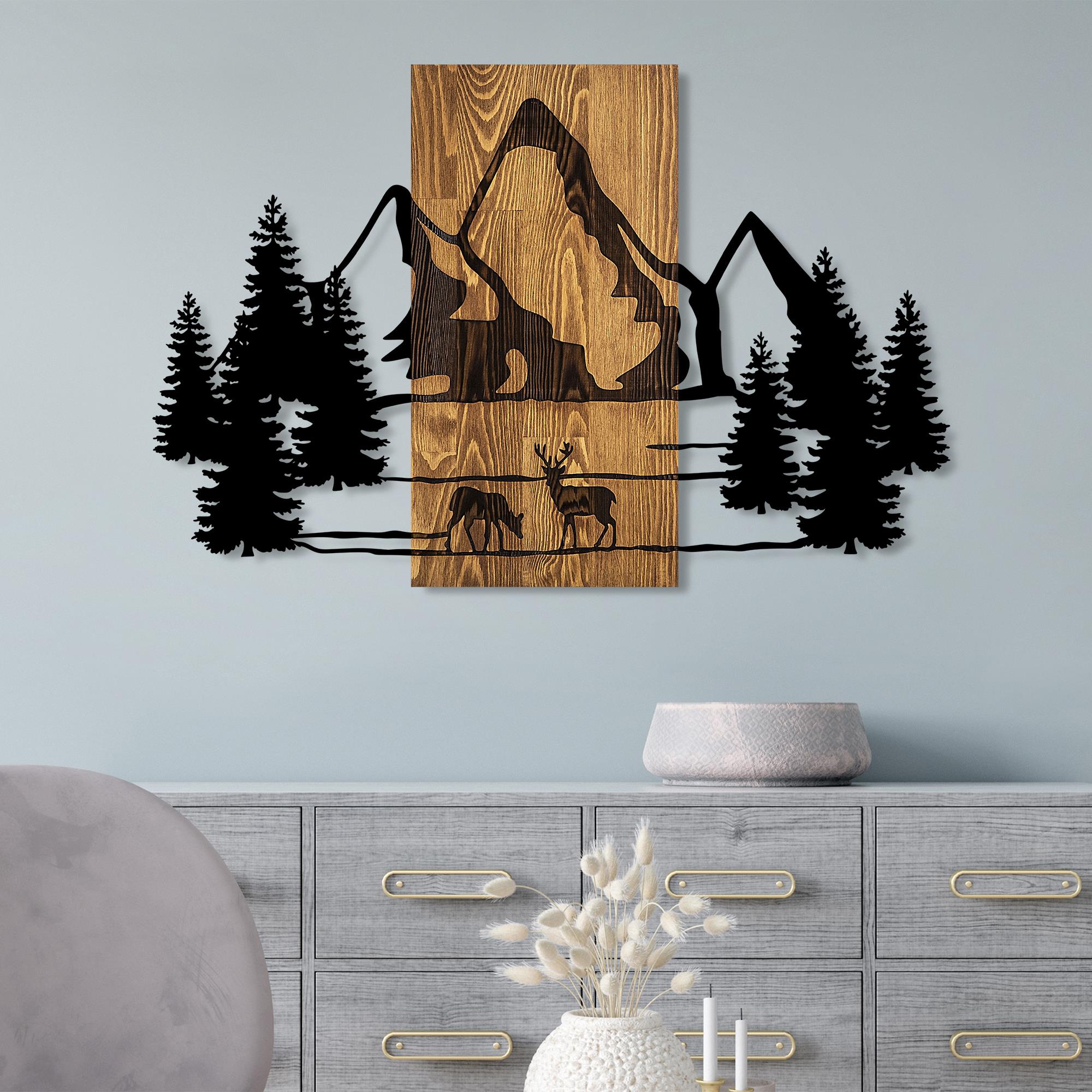 MA-414 Ahşap Metal Duvar Tablosu | ByLamp