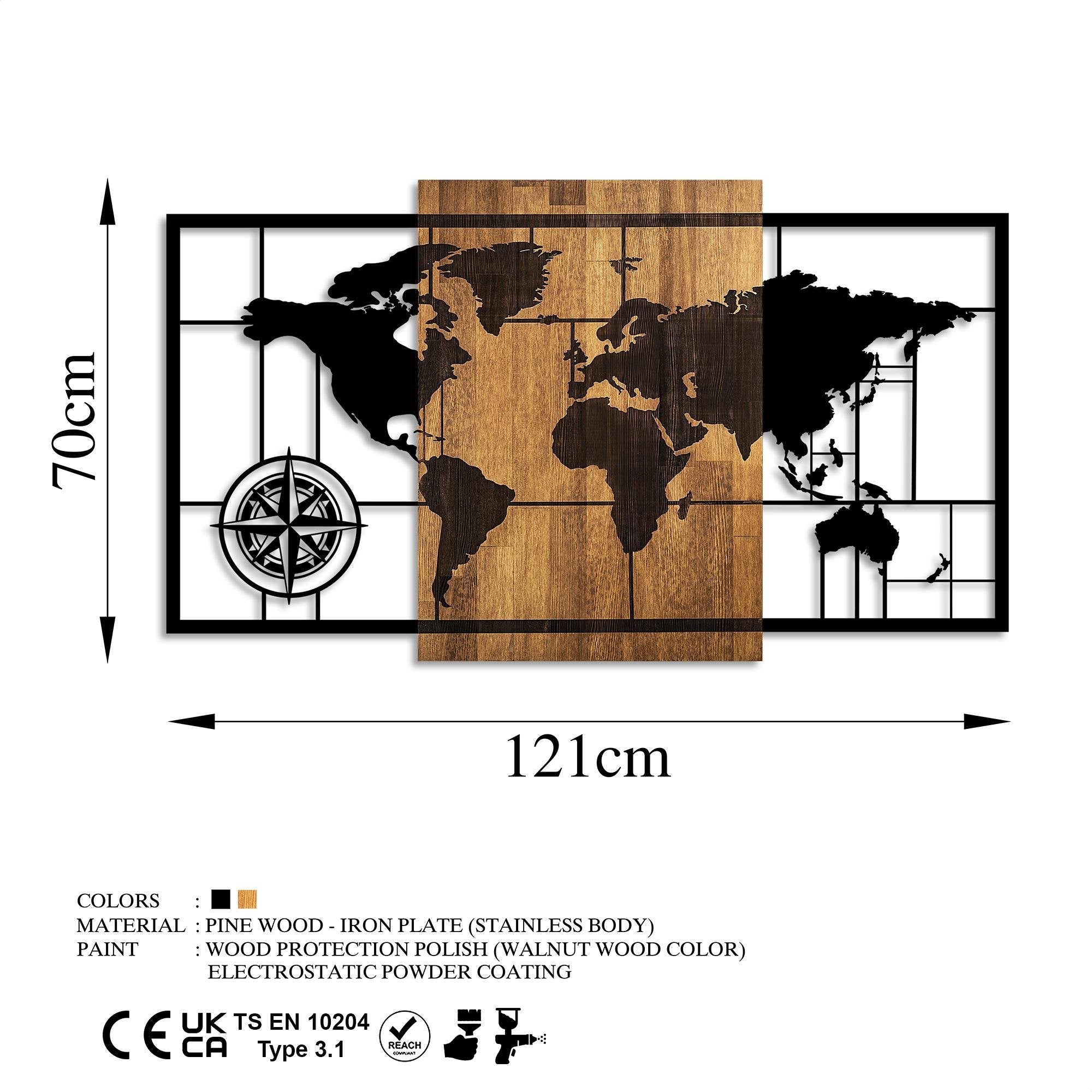 MA-415 Ahşap Metal Duvar Tablosu | ByLamp