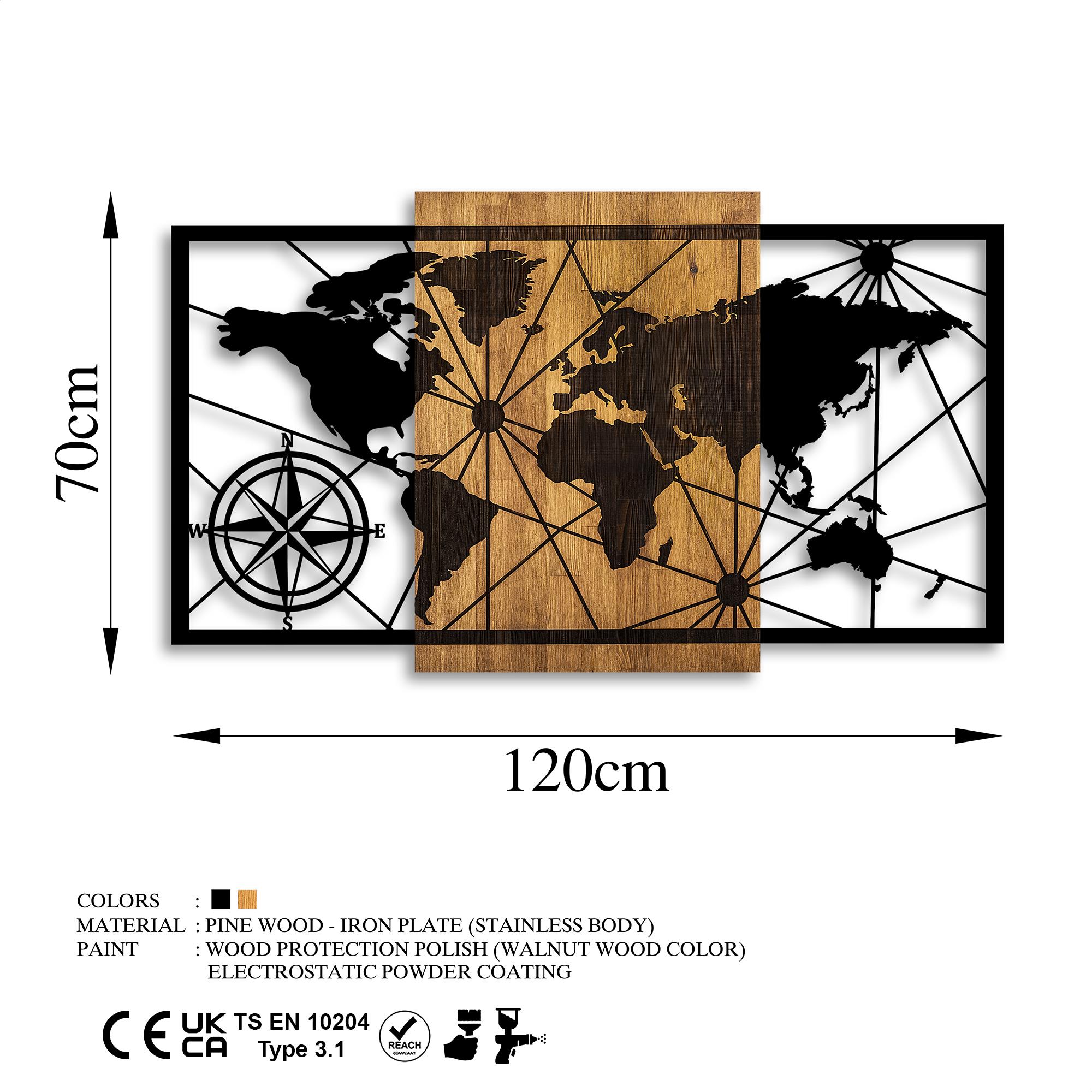 MA-417 Ahşap Metal Duvar Tablosu | ByLamp