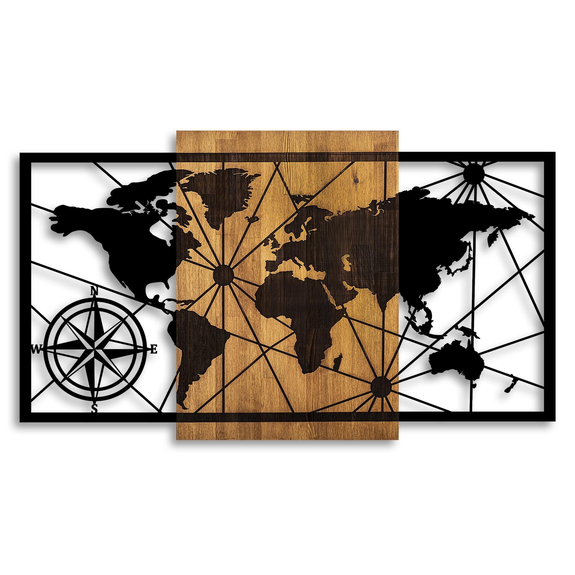 MA-417 Ahşap Metal Duvar Tablosu | ByLamp