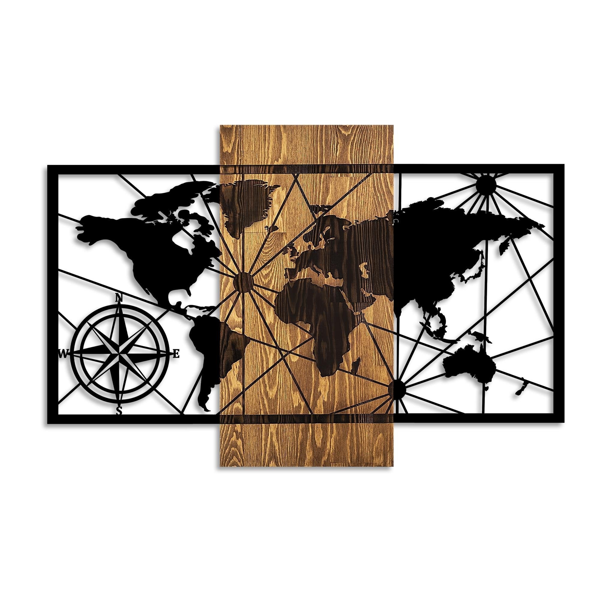 MA-418 Ahşap Metal Duvar Tablosu | ByLamp