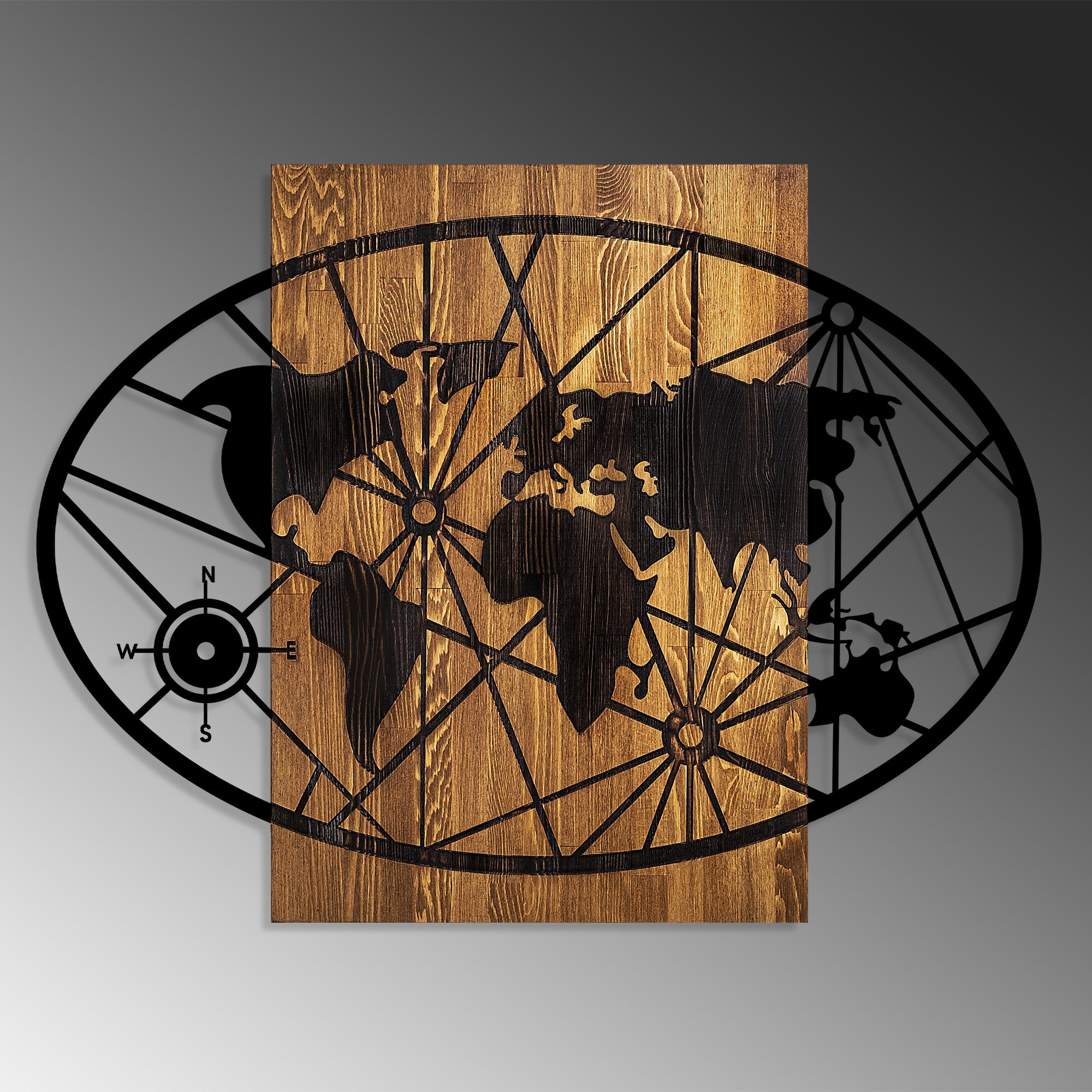 MA-419 Ahşap Metal Duvar Tablosu | ByLamp