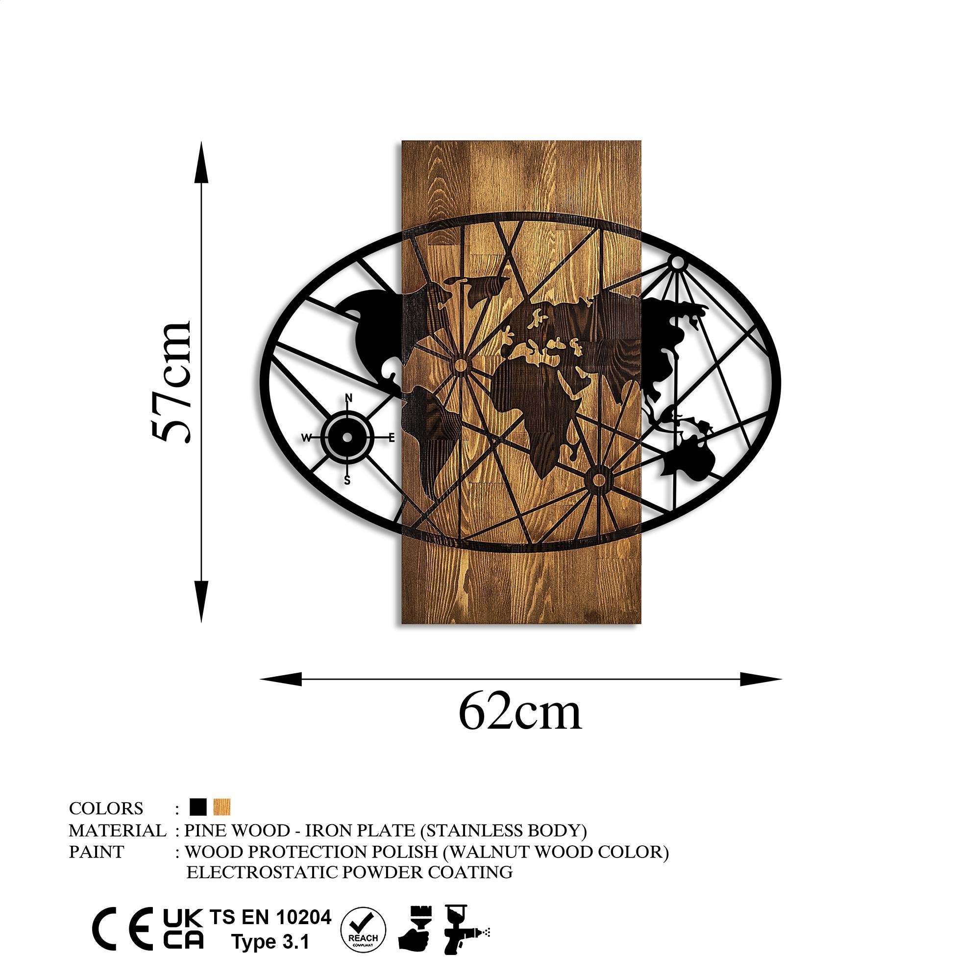 MA-420 Ahşap Metal Duvar Tablosu | ByLamp