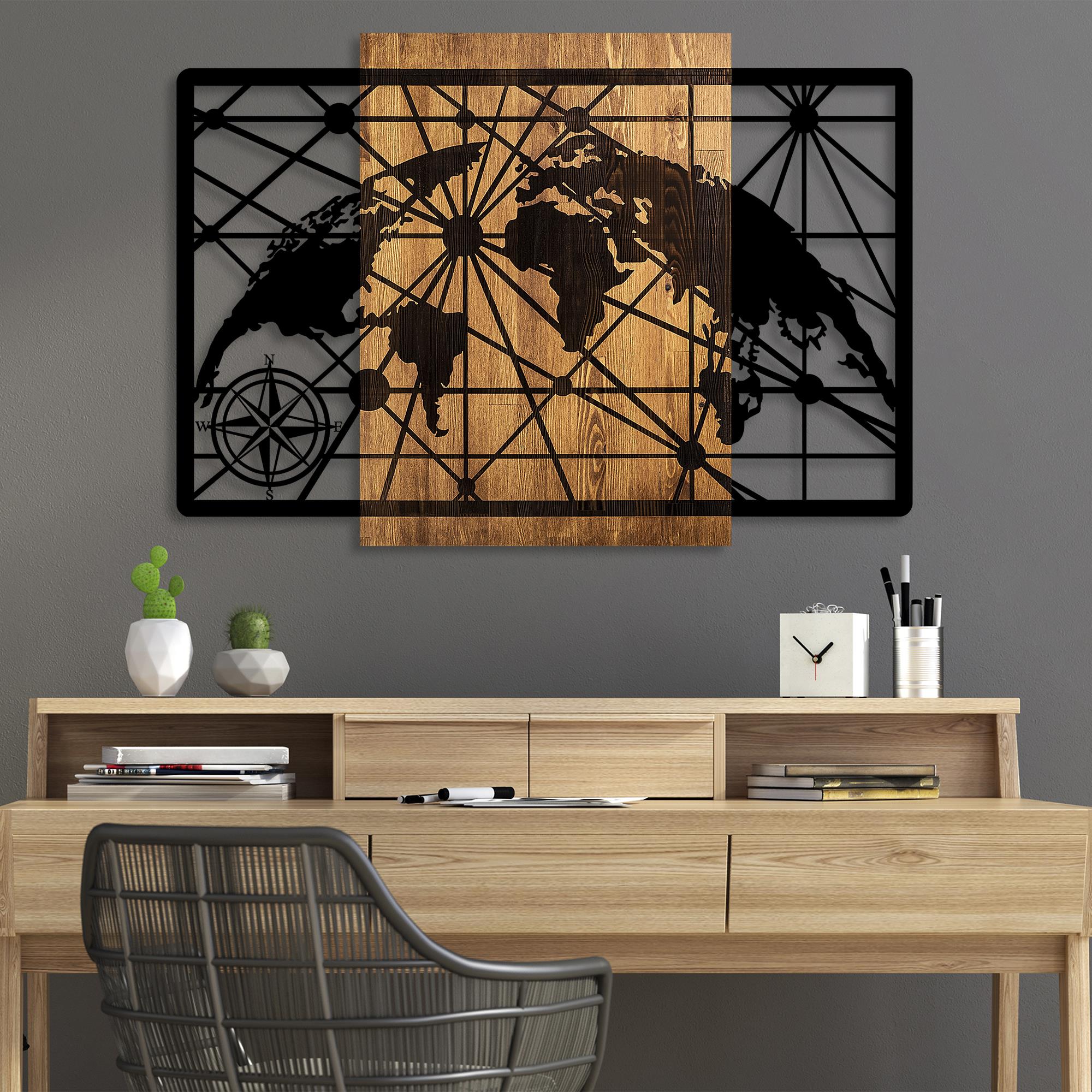 MA-421 Ahşap Metal Duvar Tablosu | ByLamp