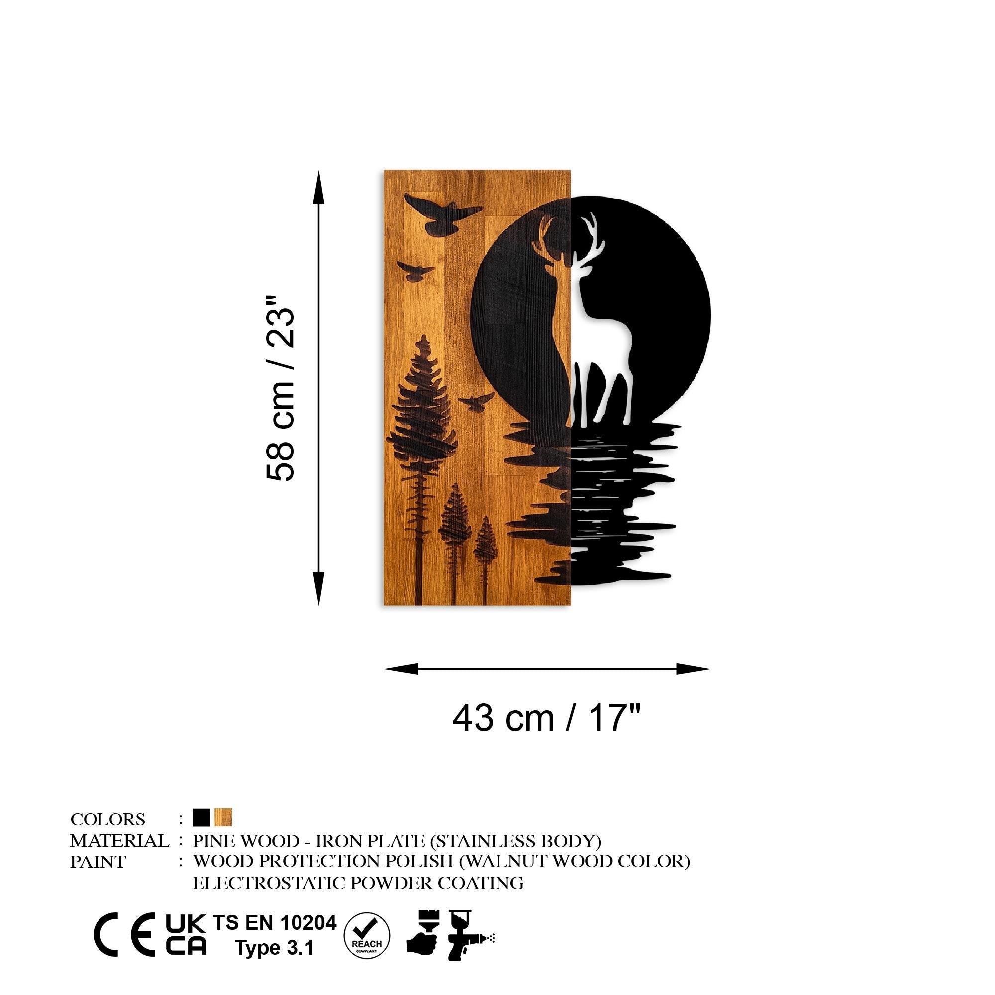 MA-428 Ahşap Metal Duvar Tablosu | ByLamp