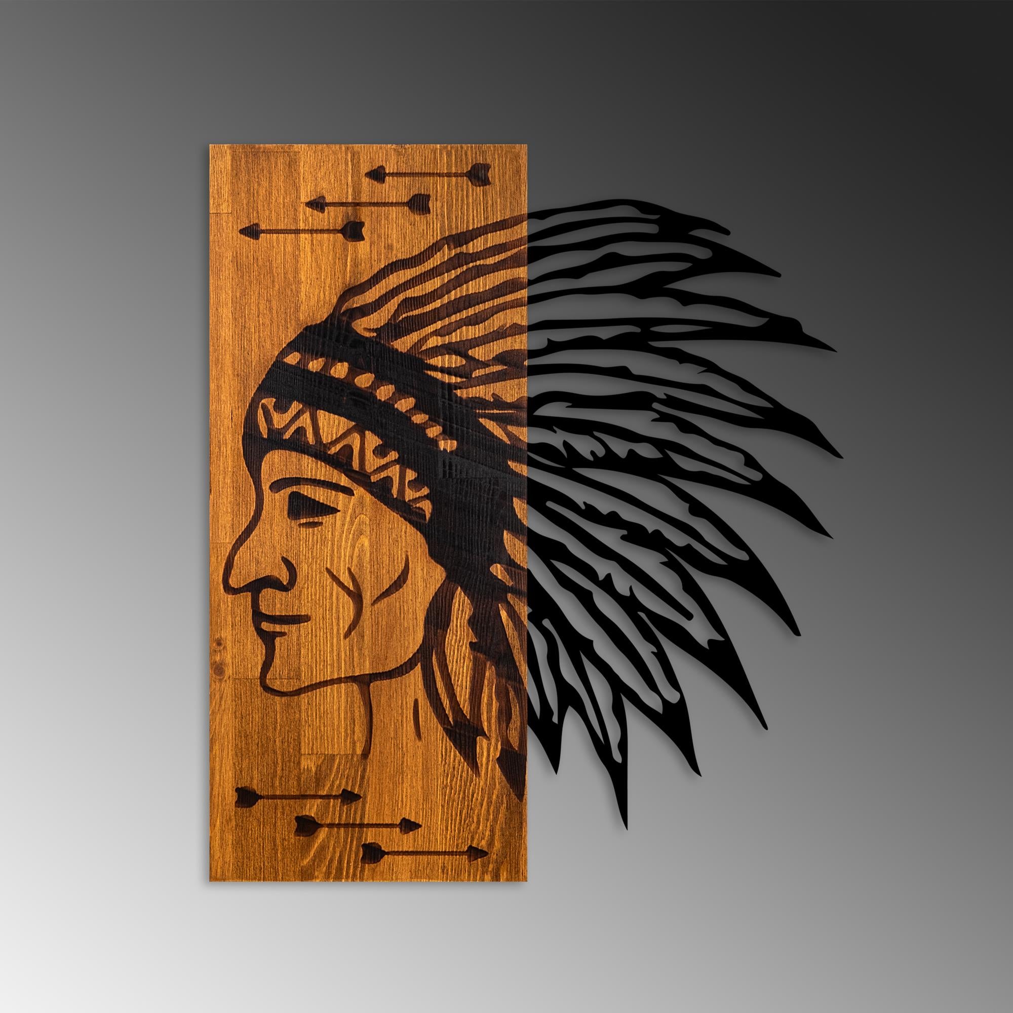 MA-429 Ahşap Metal Duvar Tablosu | ByLamp