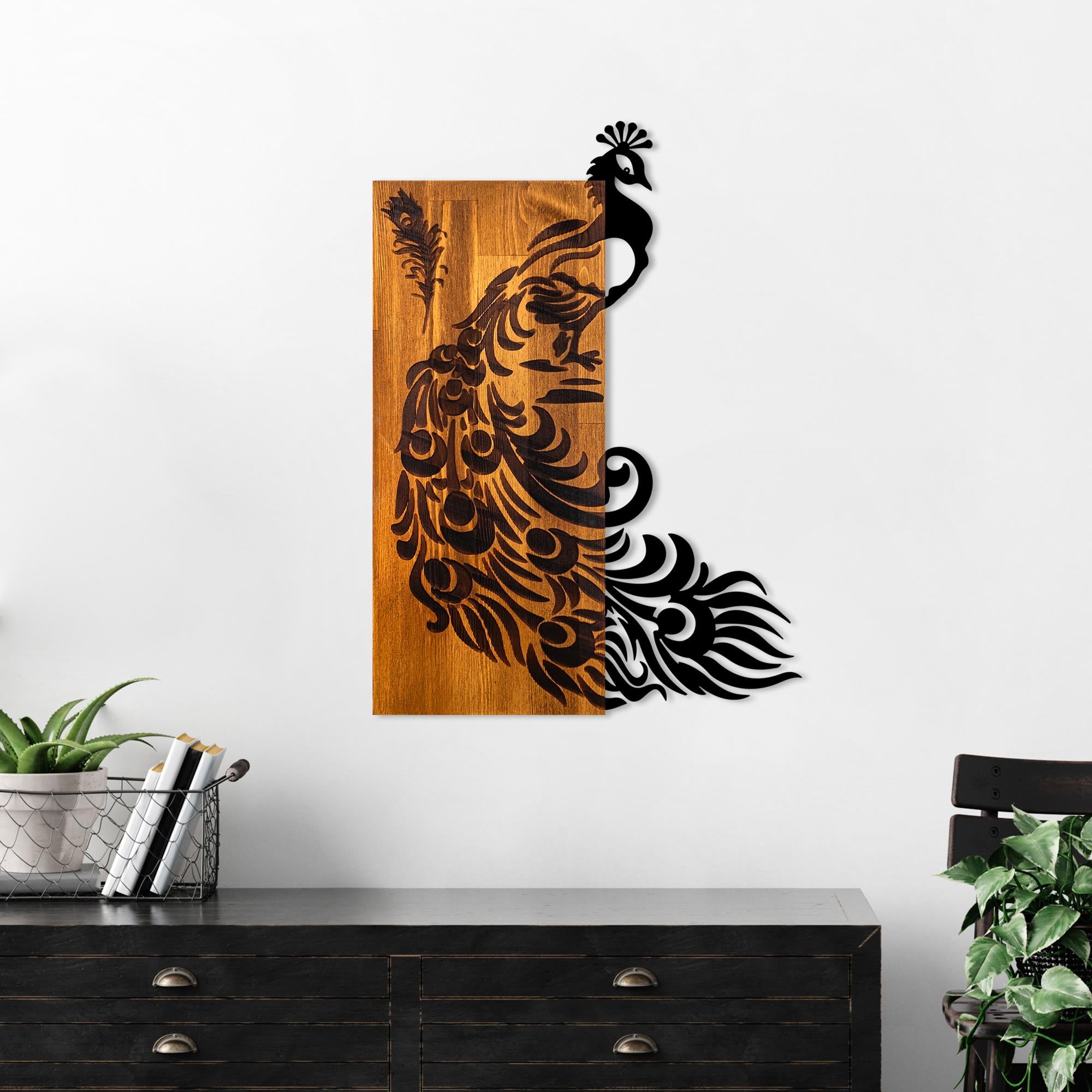 MA-432 Ahşap Metal Duvar Tablosu | ByLamp