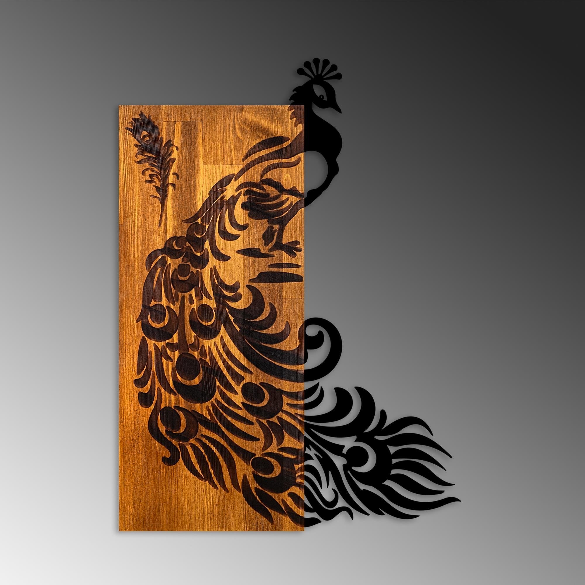 MA-432 Ahşap Metal Duvar Tablosu | ByLamp