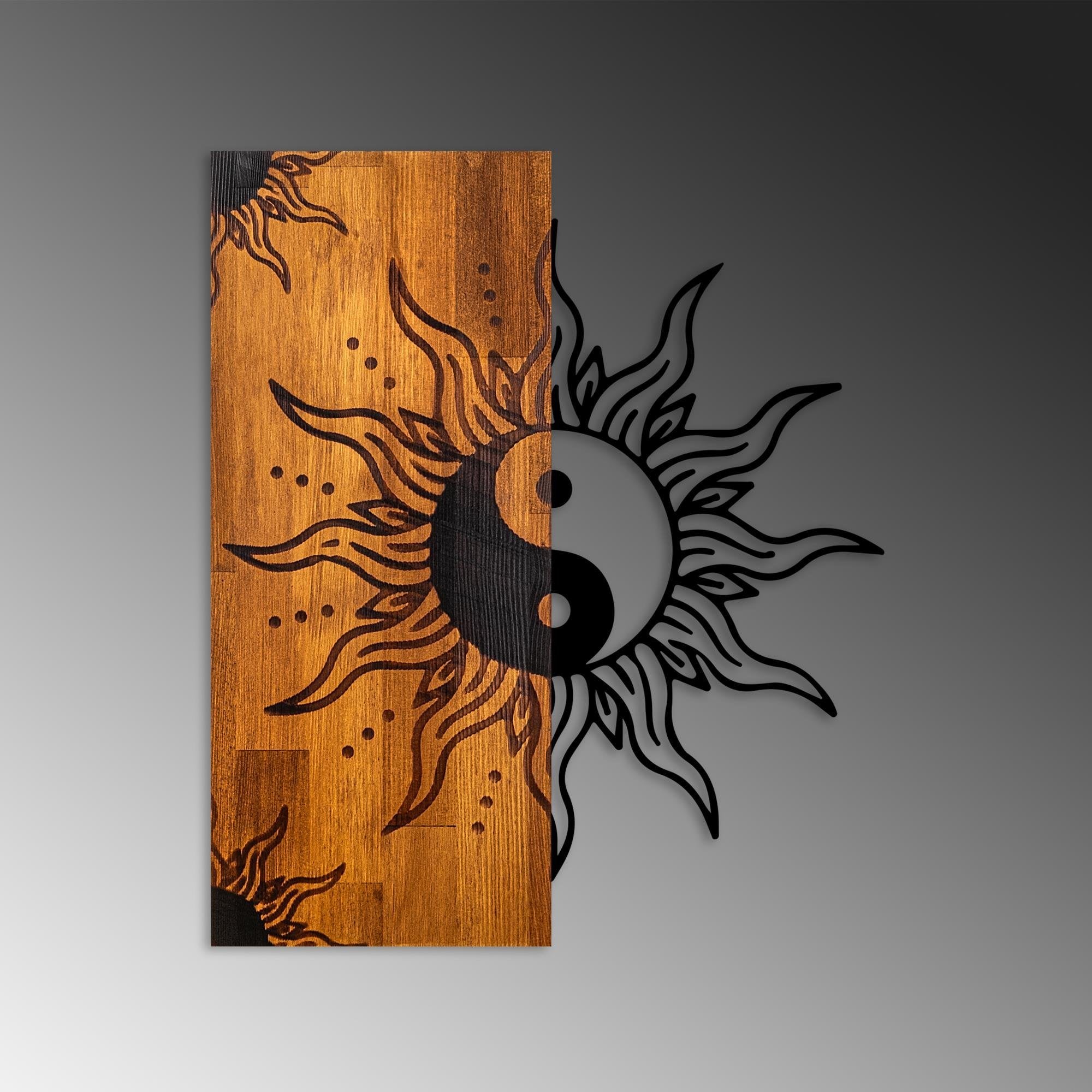 MA-436 Ahşap Metal Duvar Tablosu | ByLamp