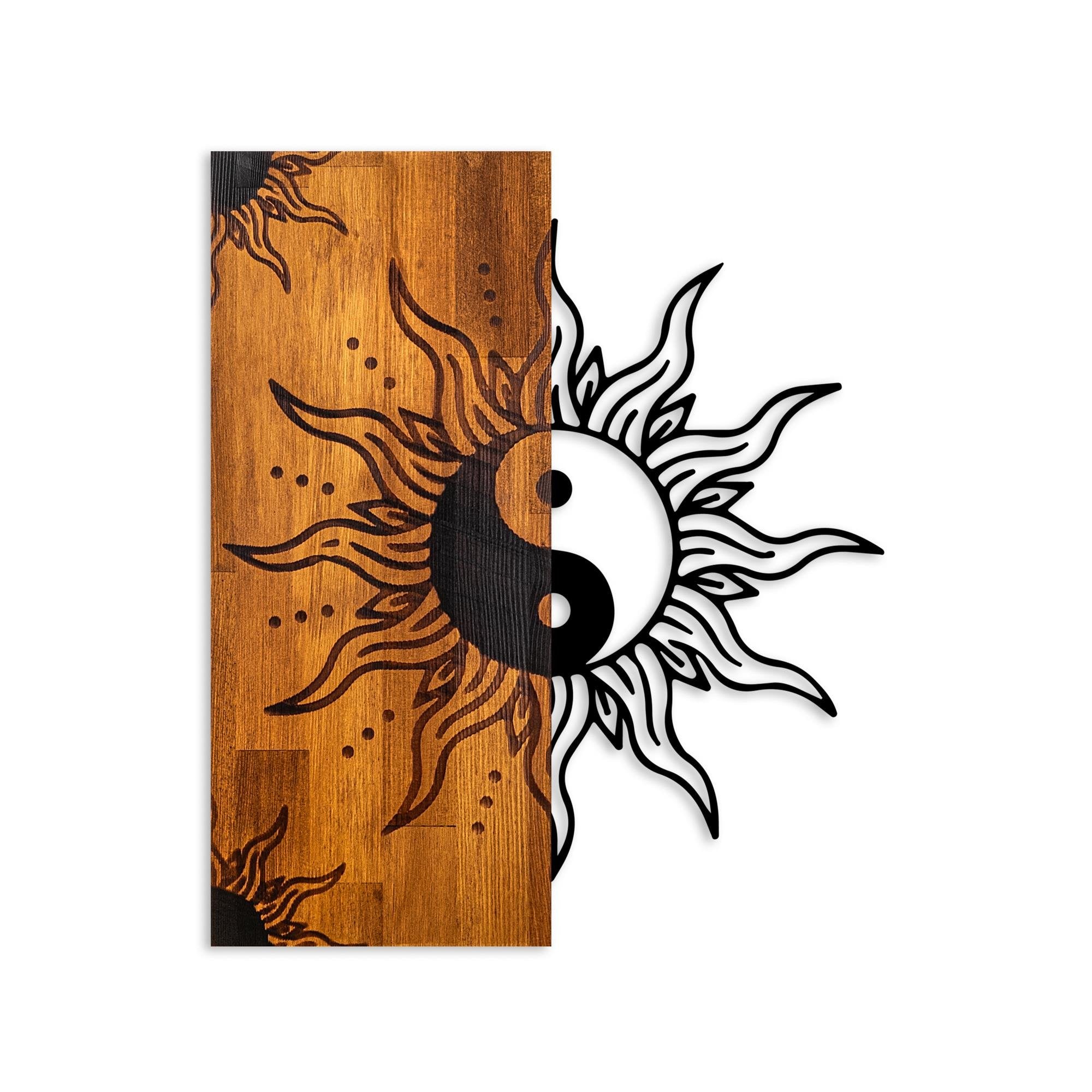 MA-436 Ahşap Metal Duvar Tablosu | ByLamp