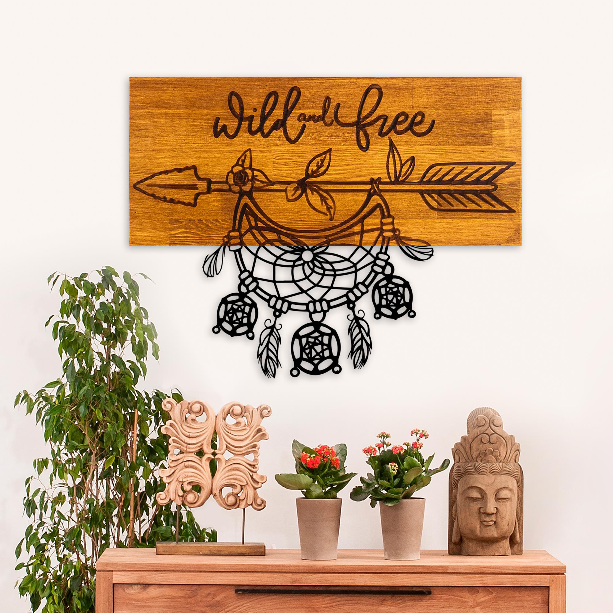 MA-441 Ahşap Metal Duvar Tablosu | ByLamp