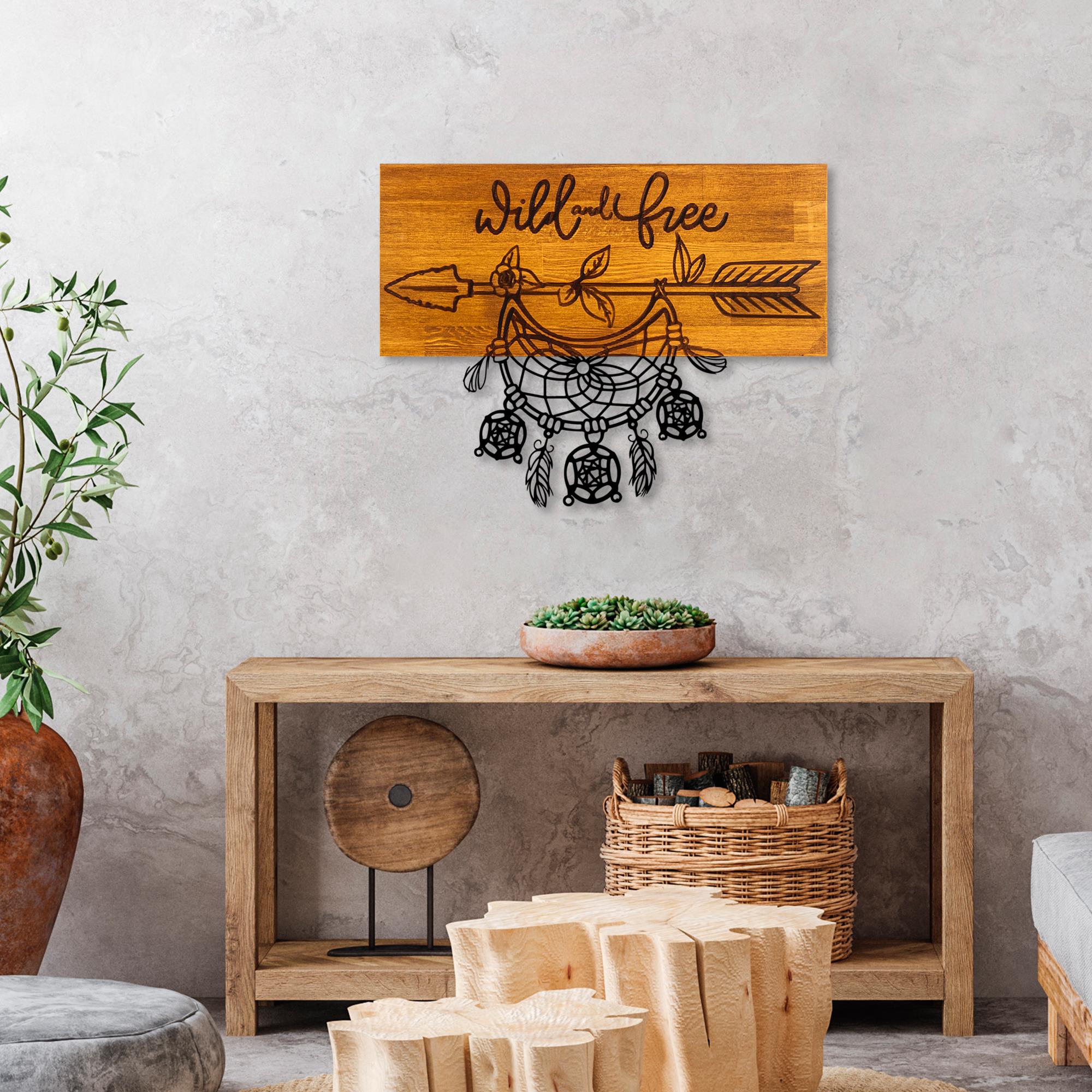 MA-441 Ahşap Metal Duvar Tablosu | ByLamp