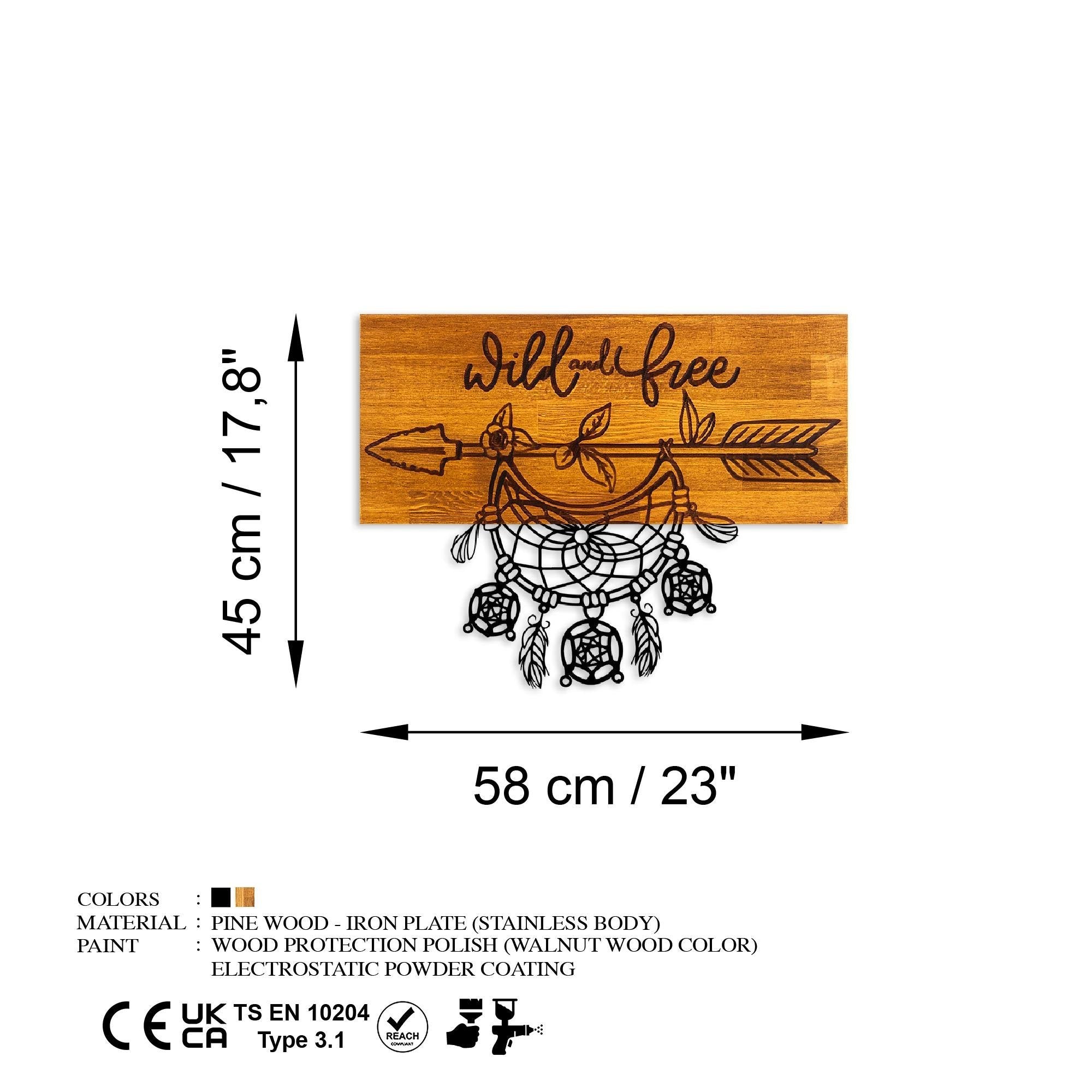 MA-441 Ahşap Metal Duvar Tablosu | ByLamp