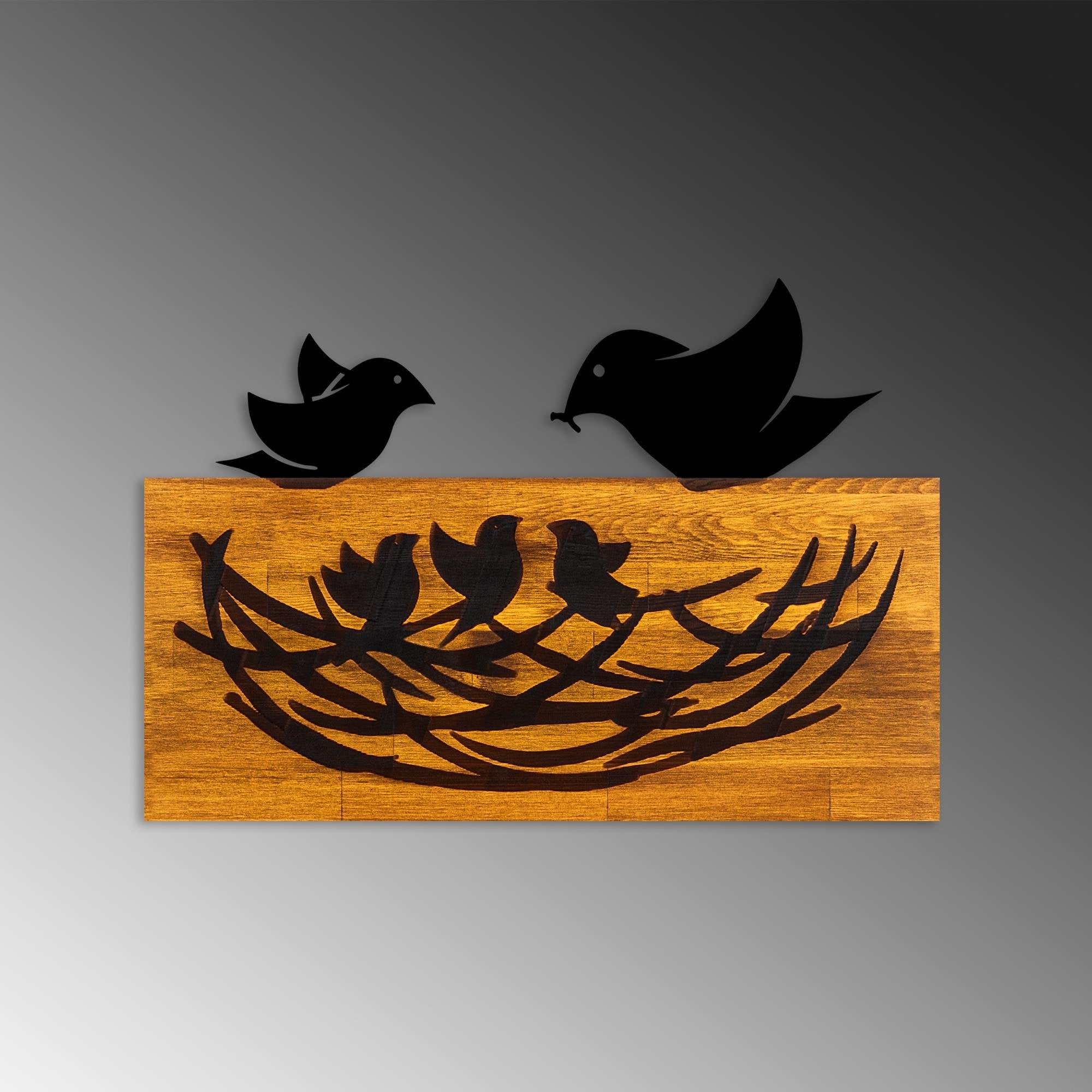 MA-443 Ahşap Metal Duvar Tablosu | ByLamp