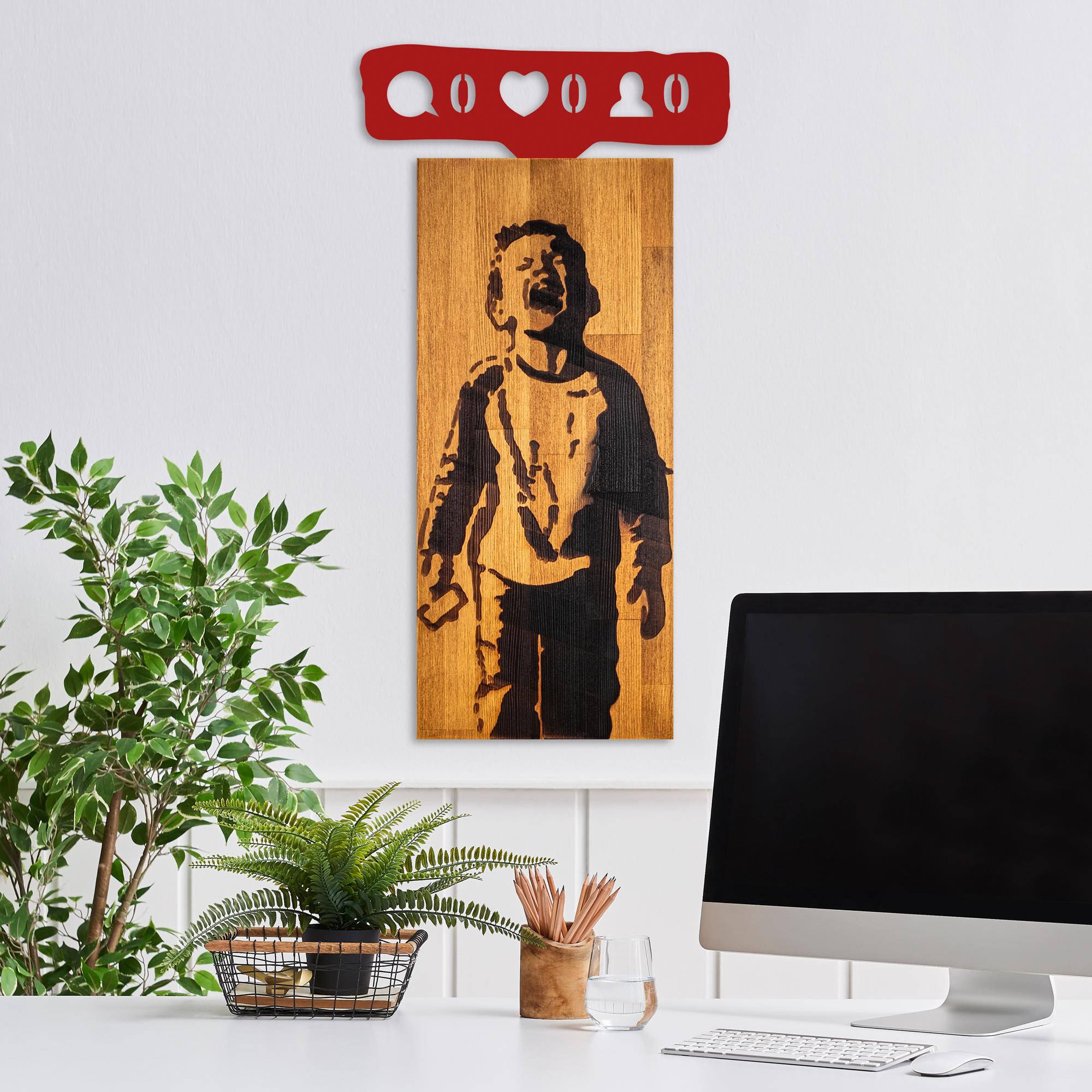 MA-444 Ahşap Metal Duvar Tablosu | ByLamp