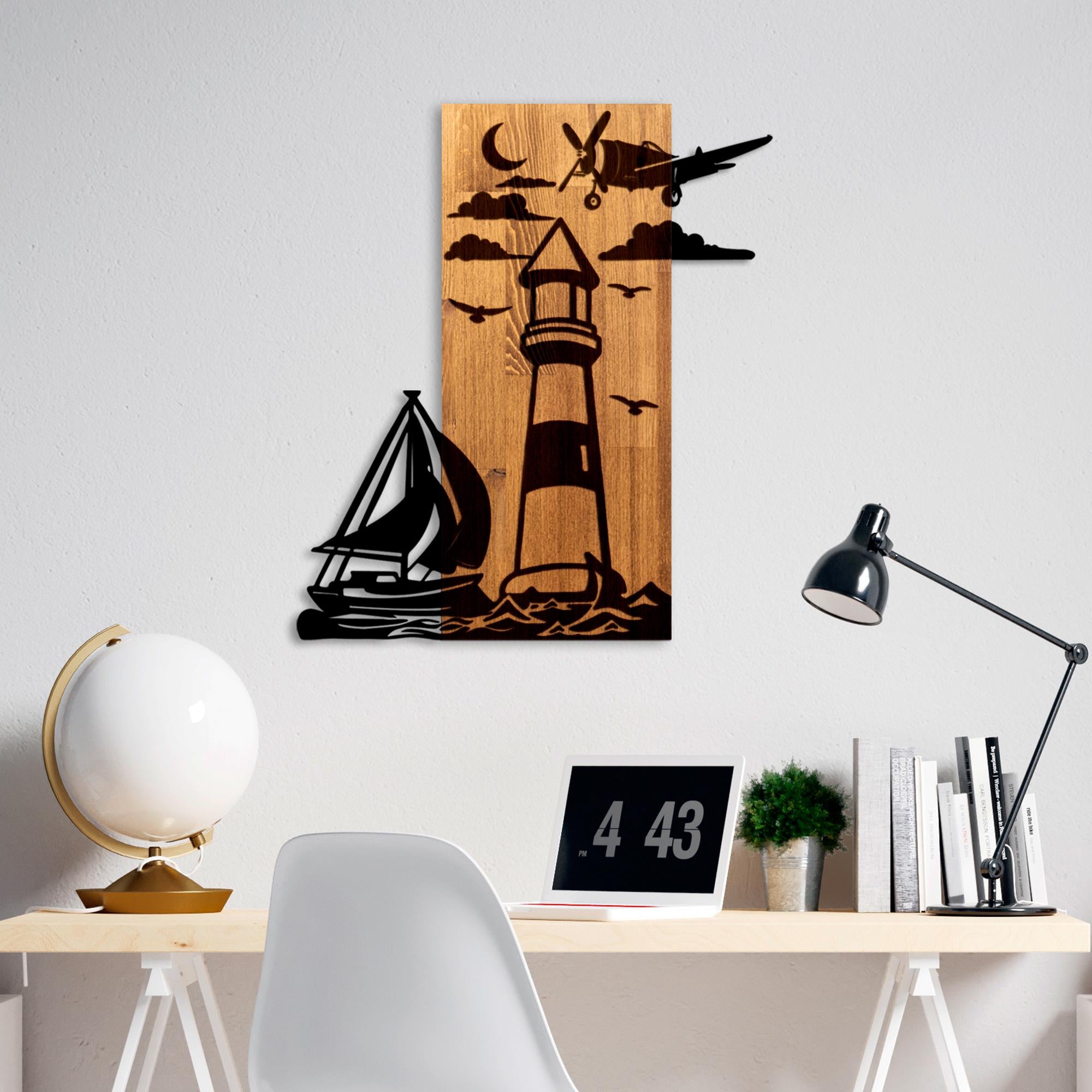 MA-448 Ahşap Metal Duvar Tablosu | ByLamp