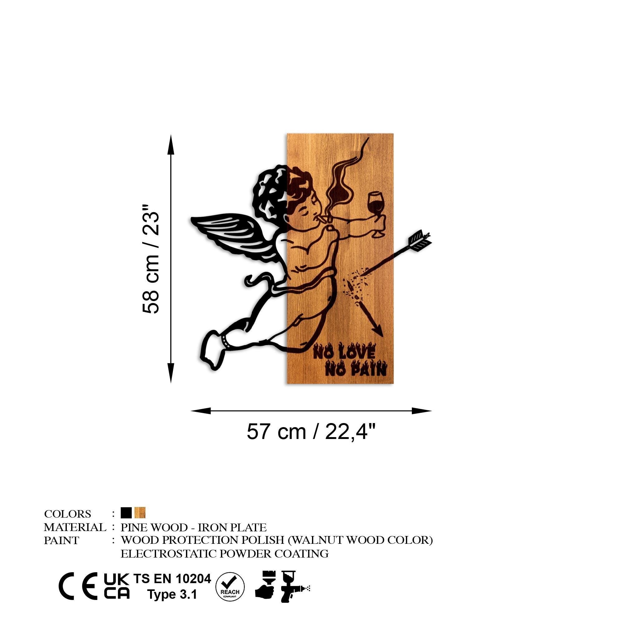 MA-455 Ahşap Metal Duvar Tablosu | ByLamp