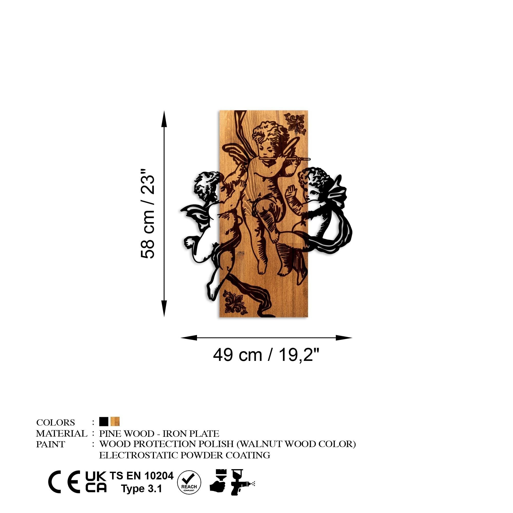 MA-458 Ahşap Metal Duvar Tablosu | ByLamp