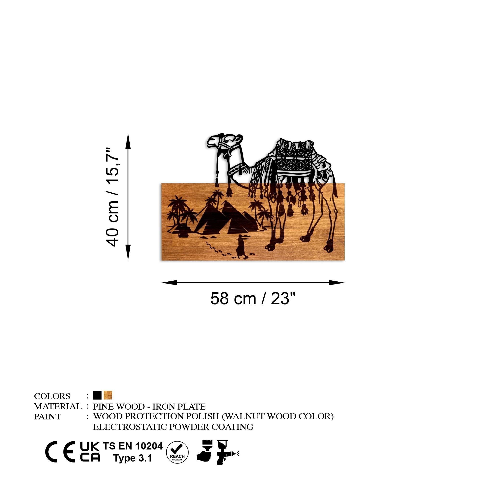 MA-460 Ahşap Metal Duvar Tablosu | ByLamp