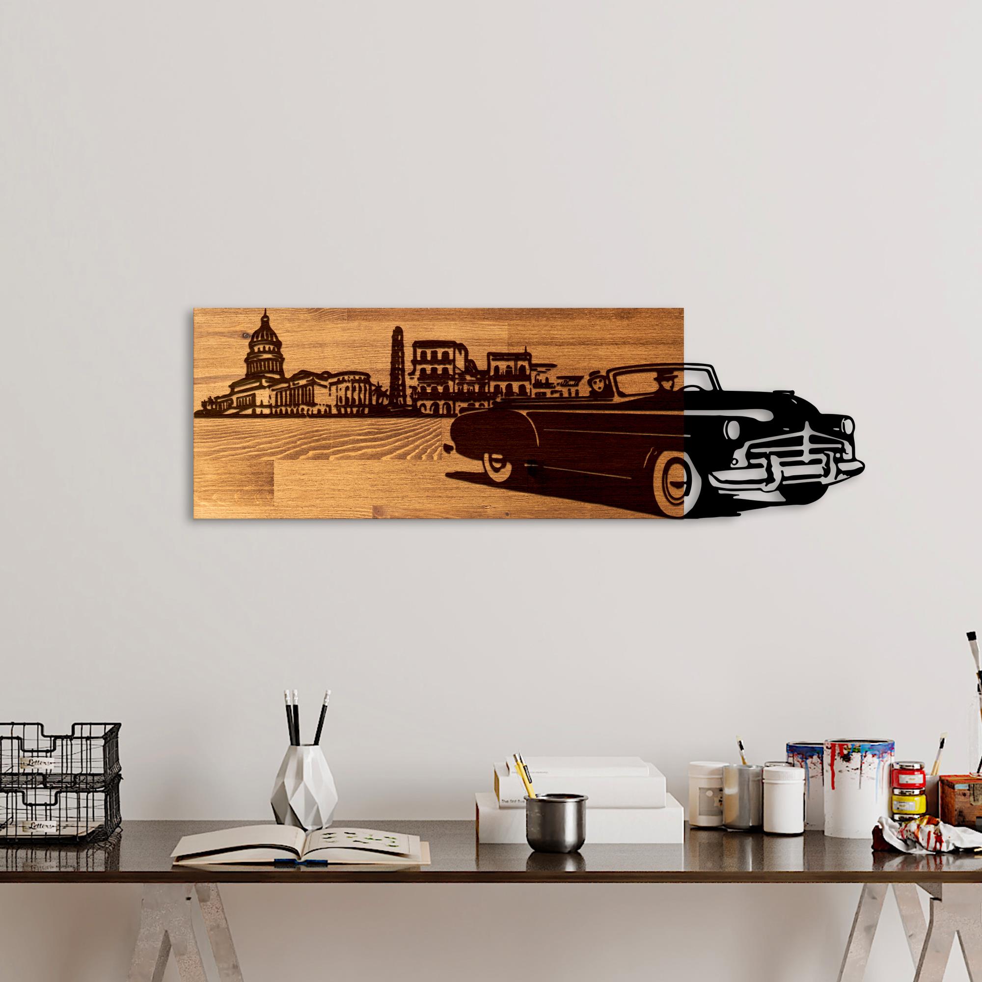 MA-461 Ahşap Metal Duvar Tablosu | ByLamp