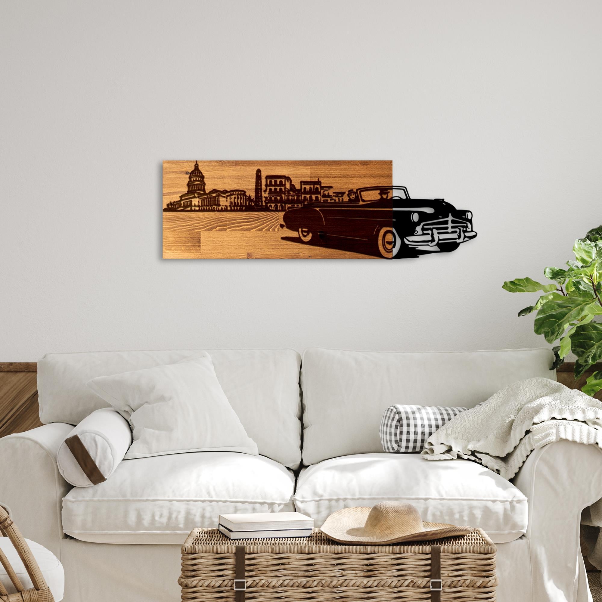 MA-461 Ahşap Metal Duvar Tablosu | ByLamp