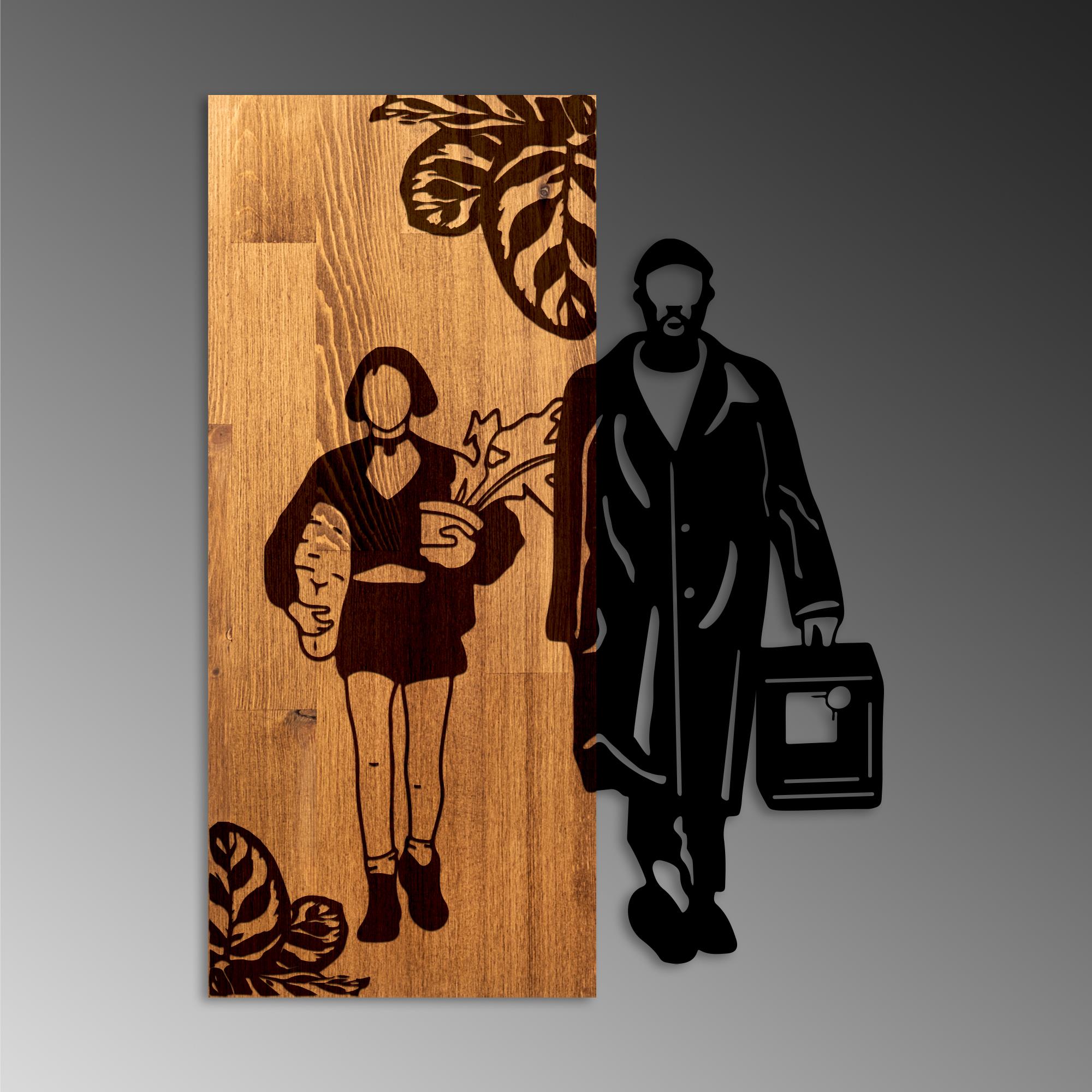 MA-464 Ahşap Metal Duvar Tablosu | ByLamp