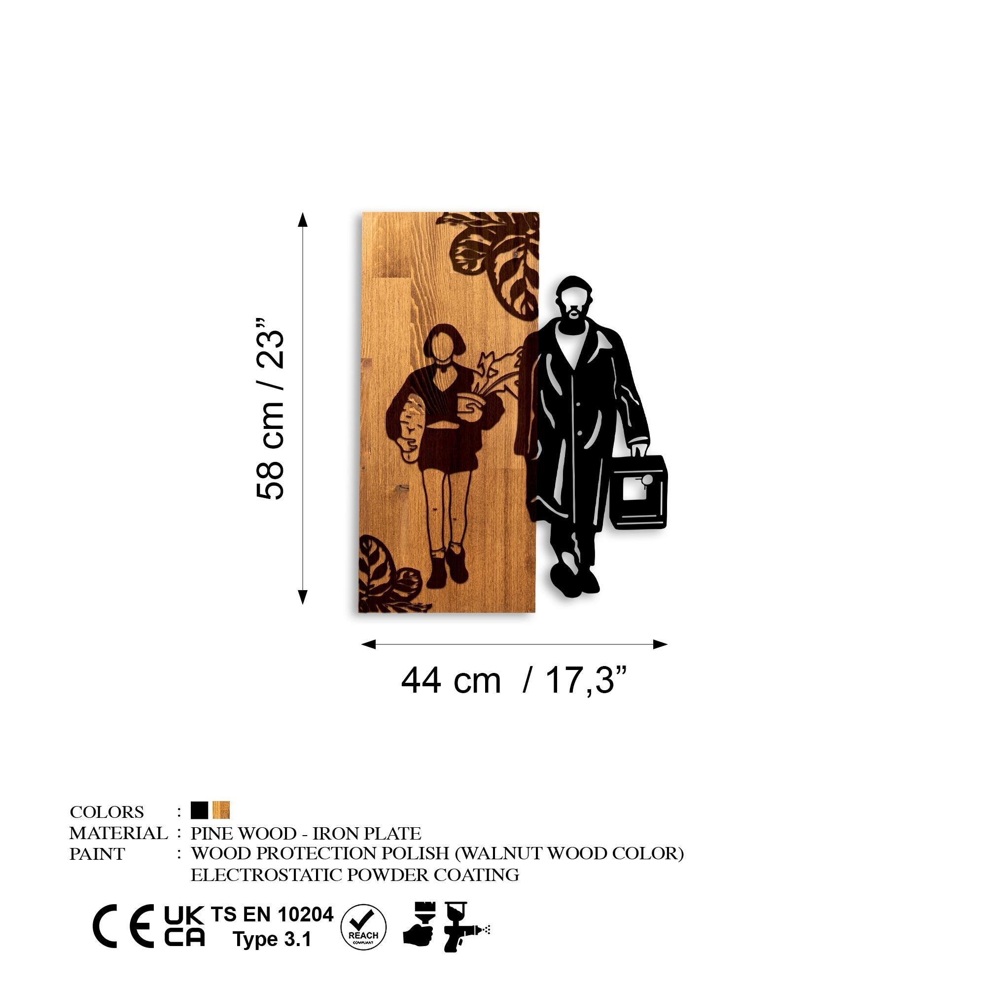 MA-464 Ahşap Metal Duvar Tablosu | ByLamp