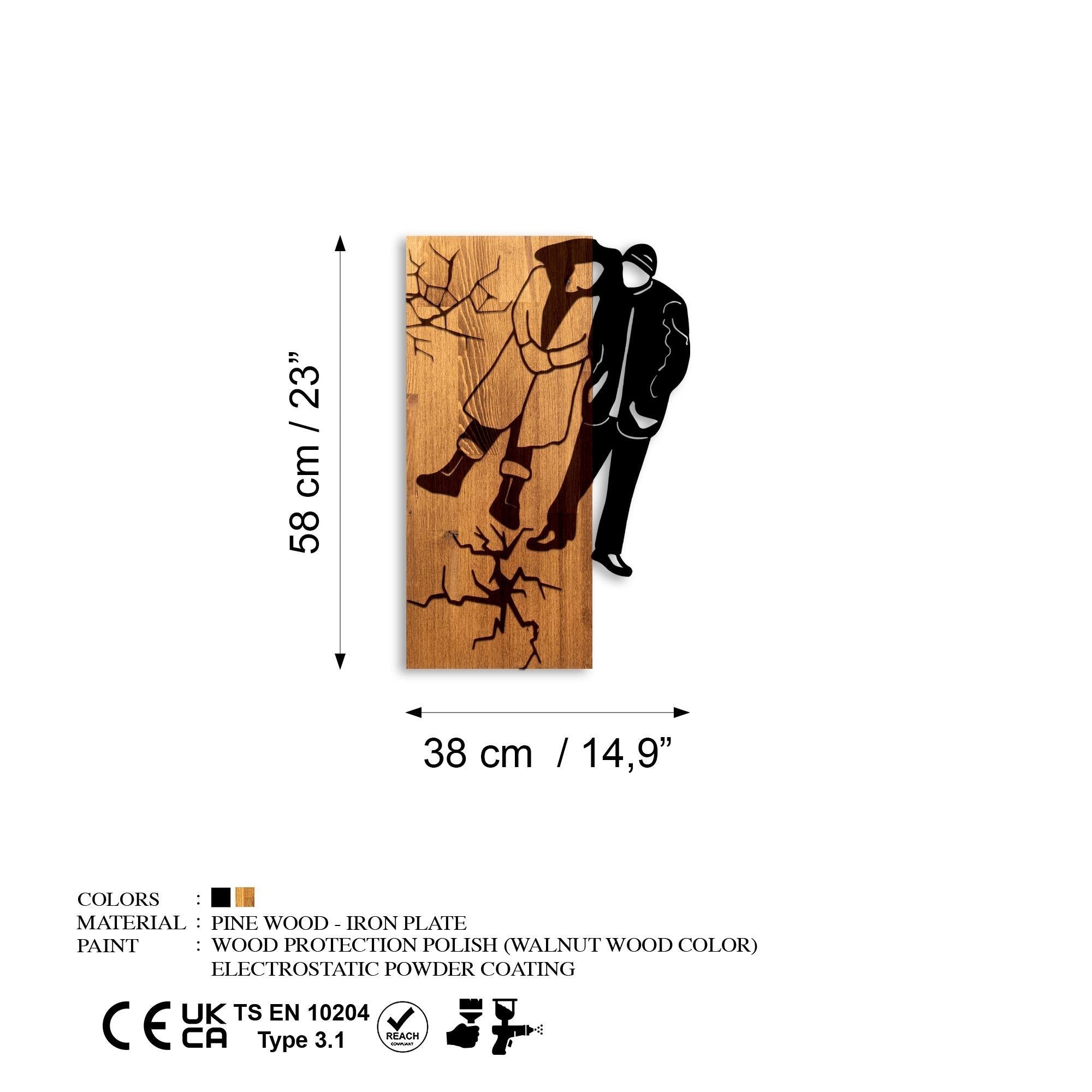 MA-465 Ahşap Metal Duvar Tablosu | ByLamp