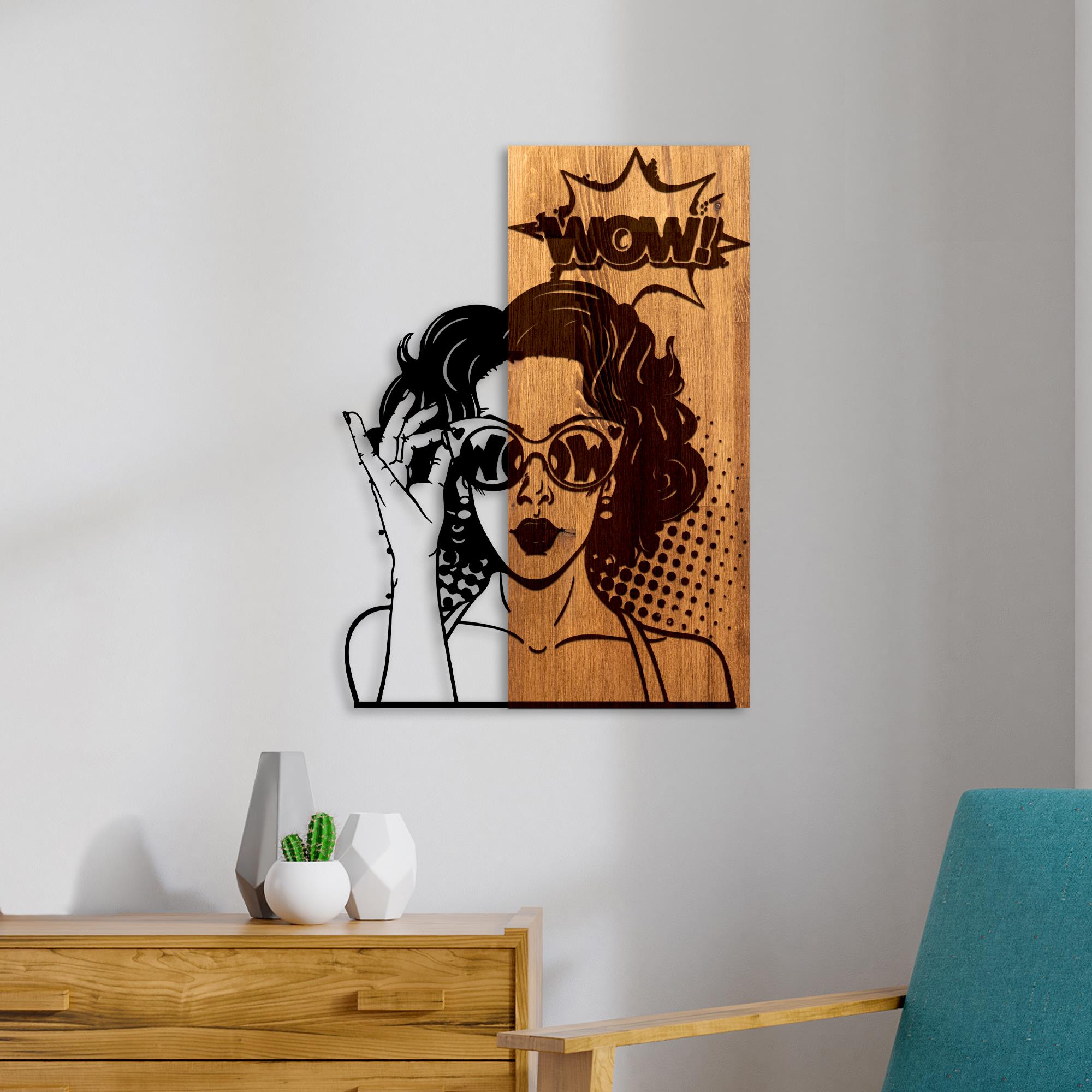 MA-466 Ahşap Metal Duvar Tablosu | ByLamp