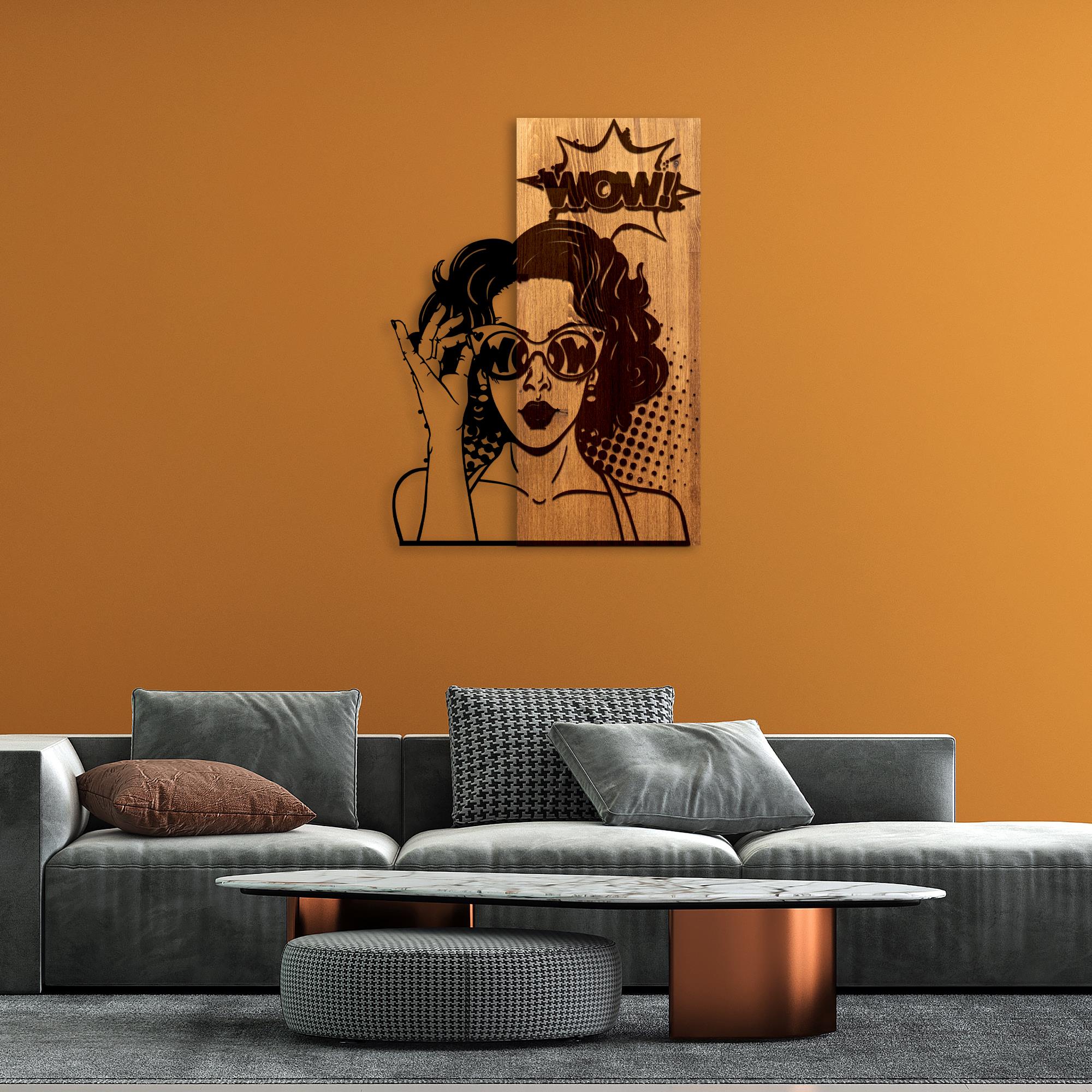 MA-466 Ahşap Metal Duvar Tablosu | ByLamp