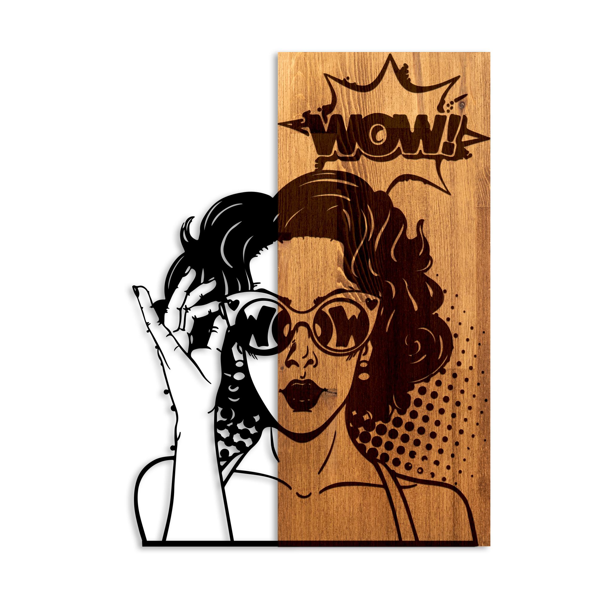 MA-466 Ahşap Metal Duvar Tablosu | ByLamp