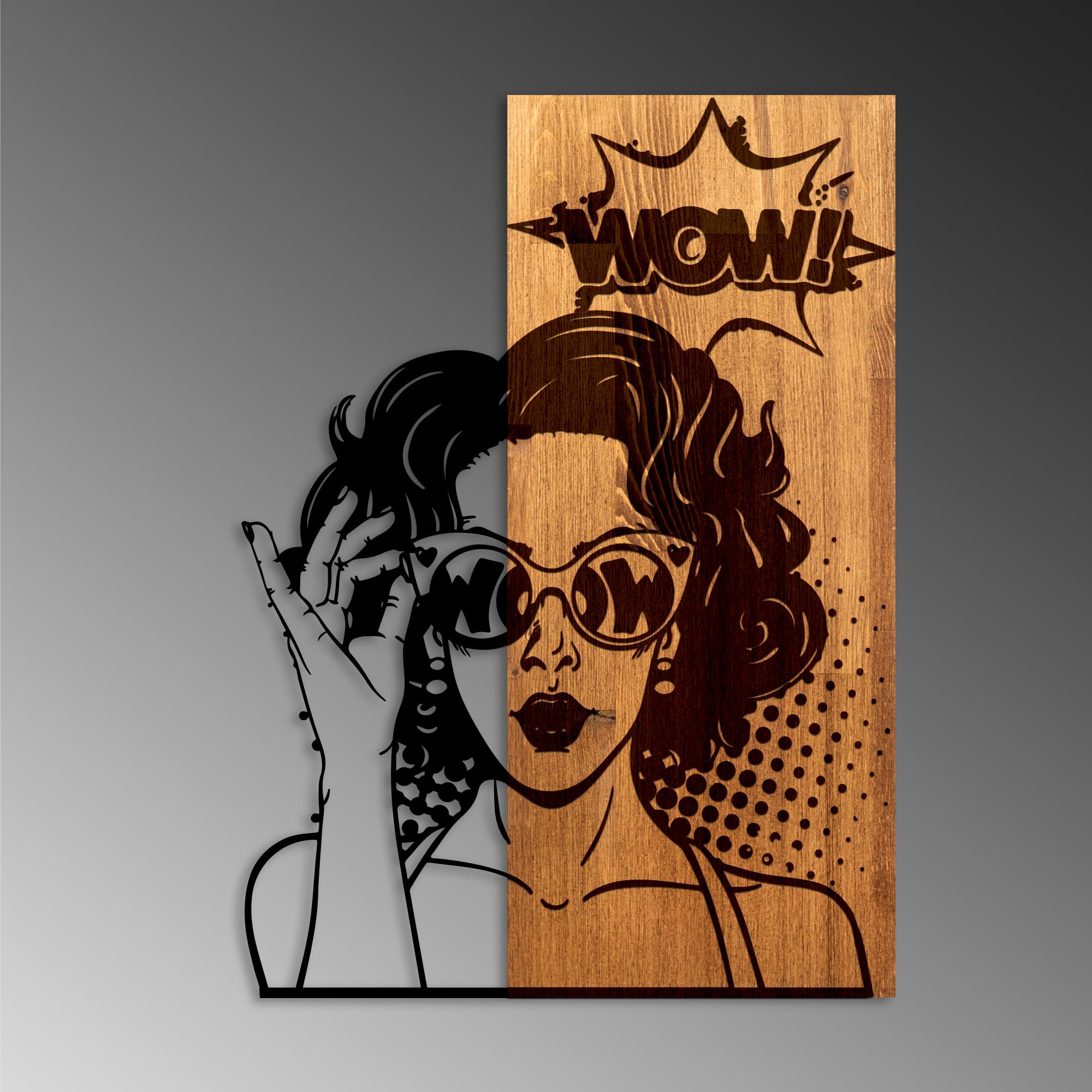 MA-466 Ahşap Metal Duvar Tablosu | ByLamp