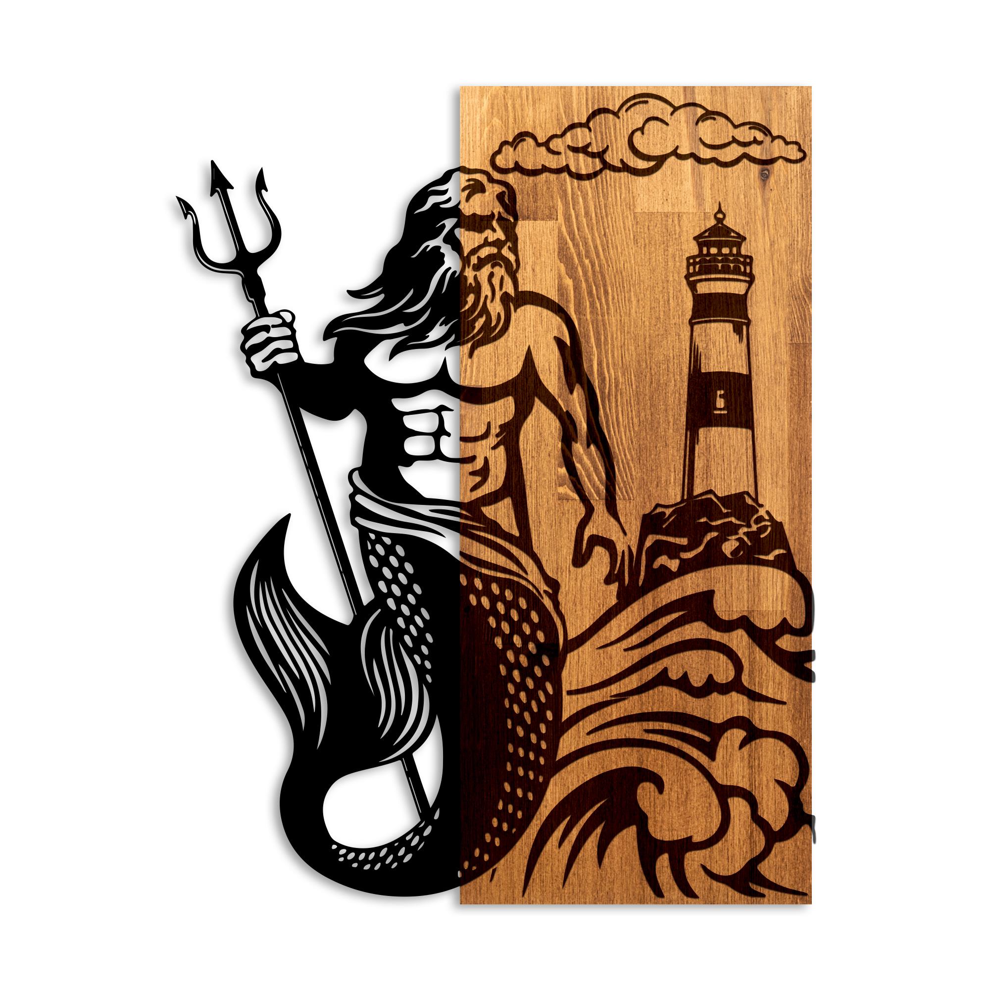 MA-467 Ahşap Metal Duvar Tablosu | ByLamp