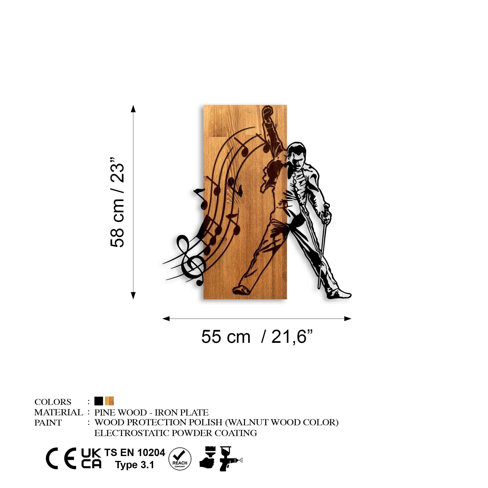 MA-468 Ahşap Metal Duvar Tablosu | ByLamp