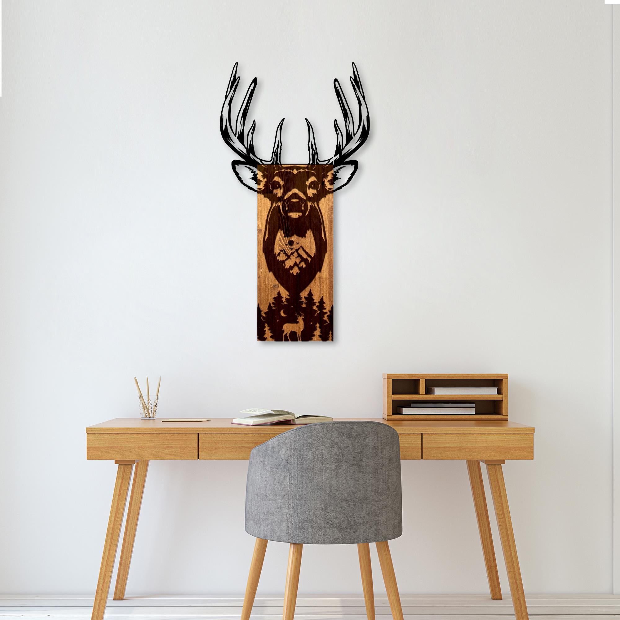 MA-470 Ahşap Metal Duvar Tablosu | ByLamp