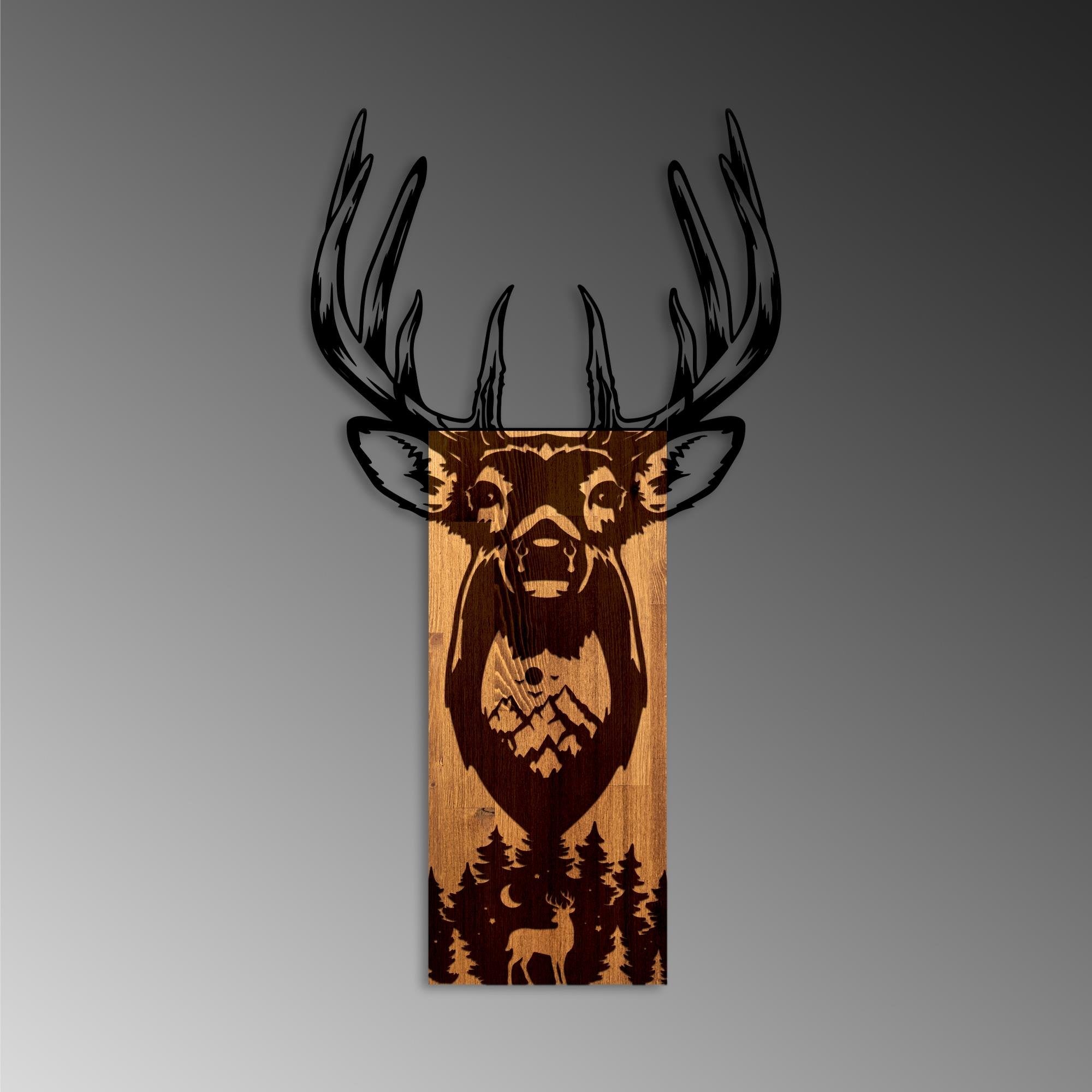 MA-470 Ahşap Metal Duvar Tablosu | ByLamp