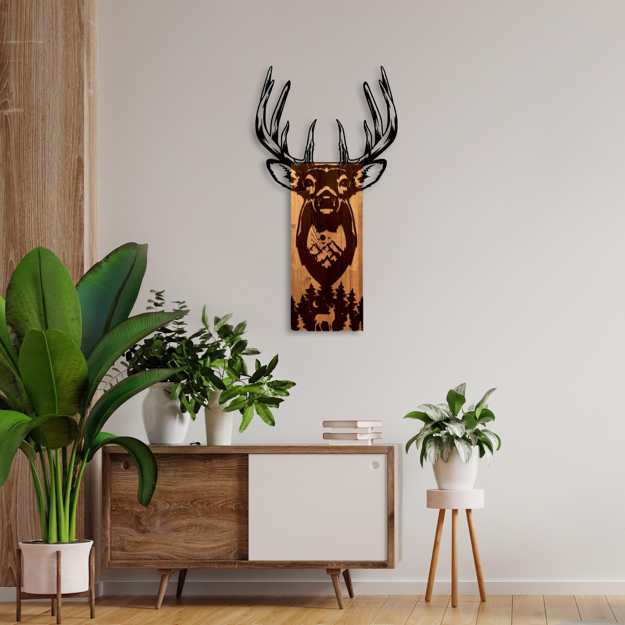 MA-470 Ahşap Metal Duvar Tablosu | ByLamp