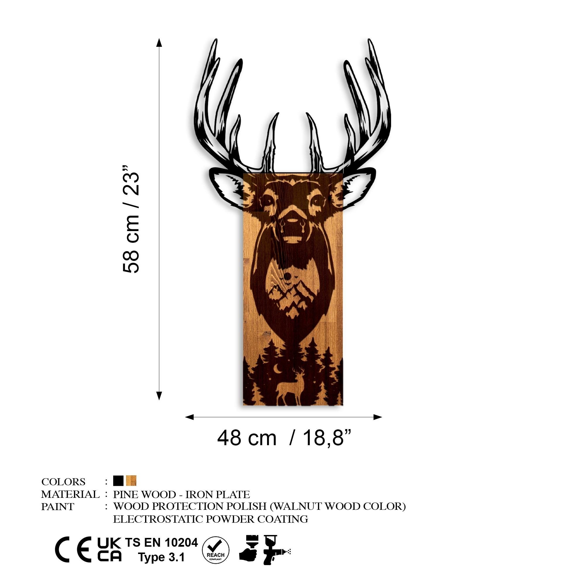 MA-470 Ahşap Metal Duvar Tablosu | ByLamp