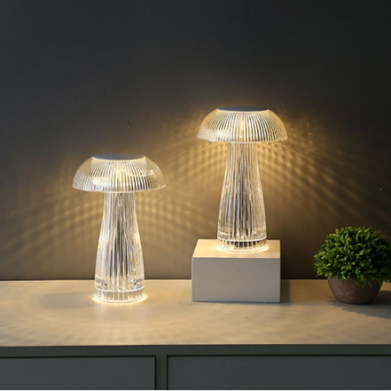 Mushroom Figured Crystal Table Lamp