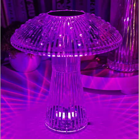 Mushroom and Water Drop Figured Crystal Table Lamp